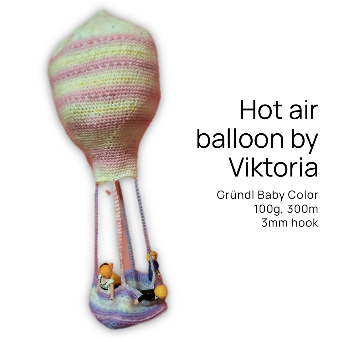 Heißluftballon gehäkelt von Viktoria