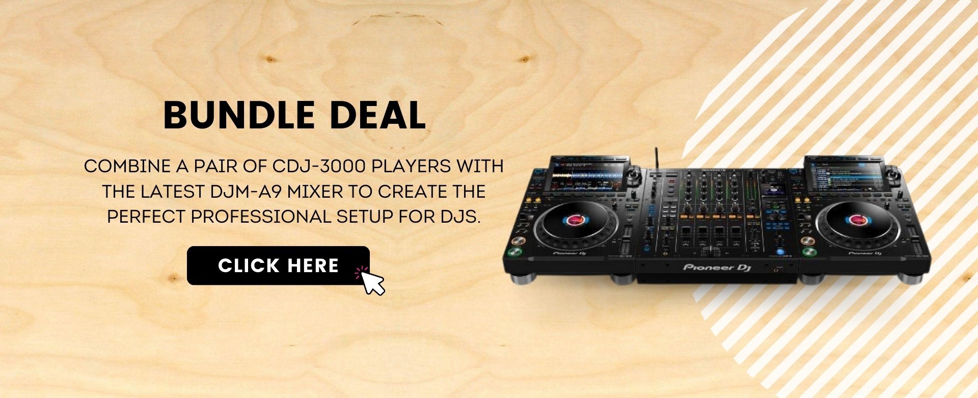 Pioneer 2x CDJ-3000 Pro DJ Multiplayers + 1x DJM-A9 Pro DJ Mixer Bundle