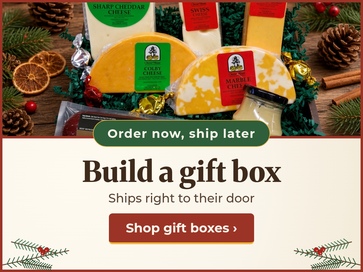 Promo banner (mobile): Build a Christmas gift box. Order now, ship later.