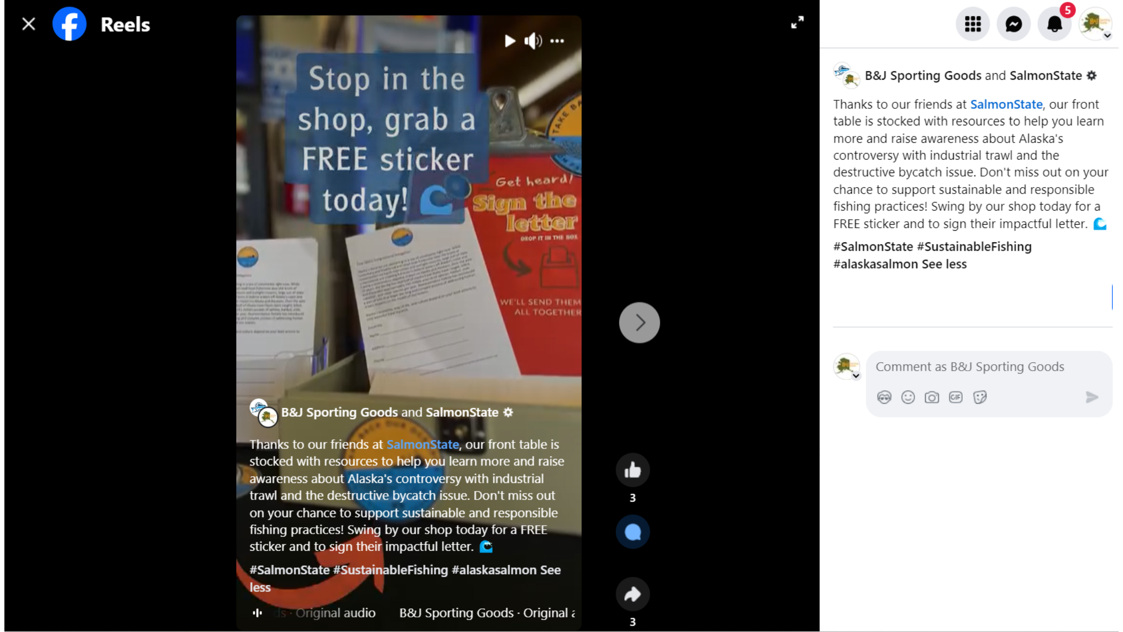 Salmon State Facebook Post Free Resources