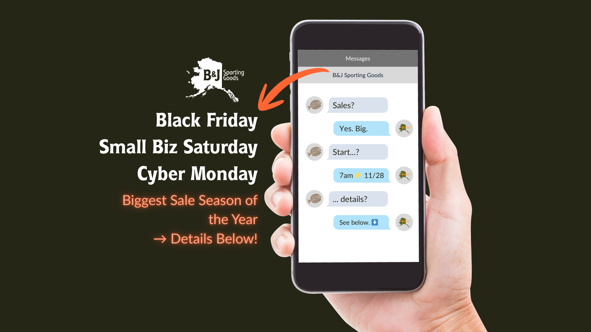 B&J Sporting Goods Alaska Holiday Fishing Sales 2025 – Black Friday, Small Business Saturday, Cyber Monday, December Deals