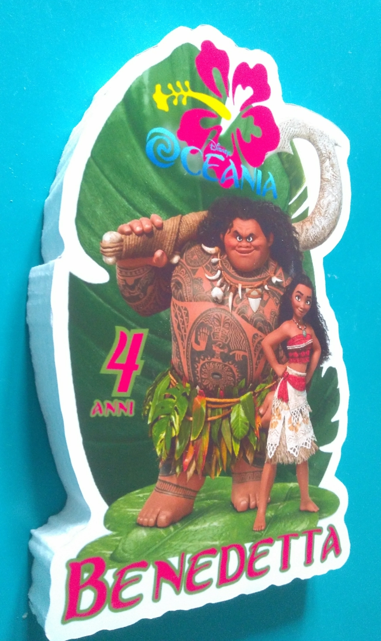 Sagoma polistirolo Oceania Vaiana centrotavola festa a tema