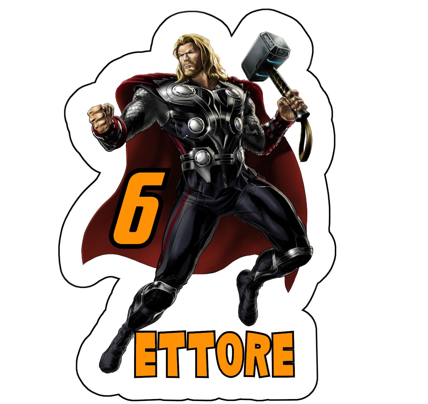 Sagoma in Polistirolo Thor centrotavola festa personalizzata