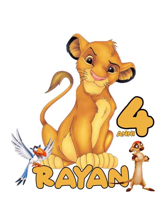 Sagoma polistirolo Simba re leone centrotavola personalizzata