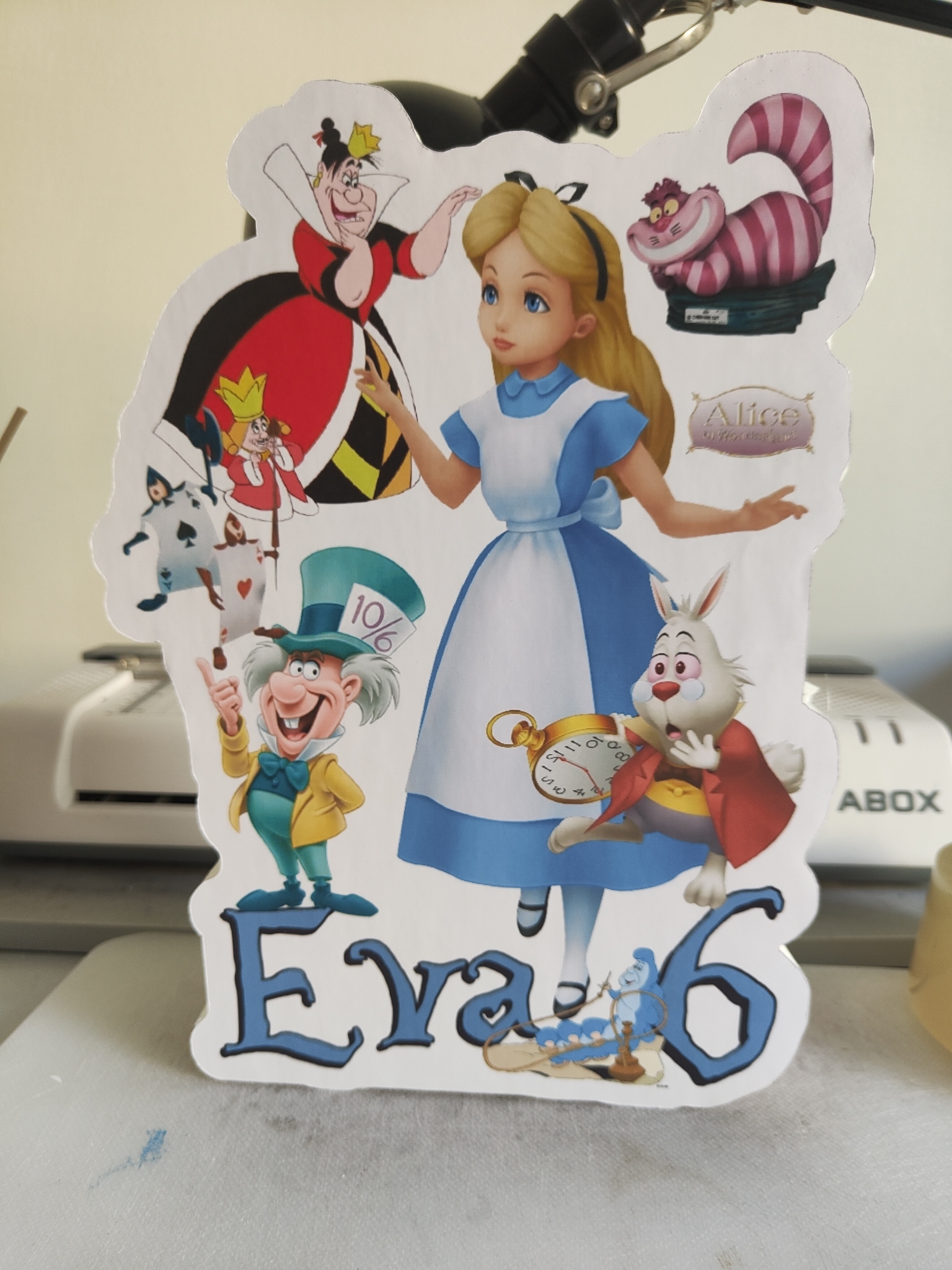 Sagoma polistirolo centrotavola festa a tema alice nel paese delle meraviglie