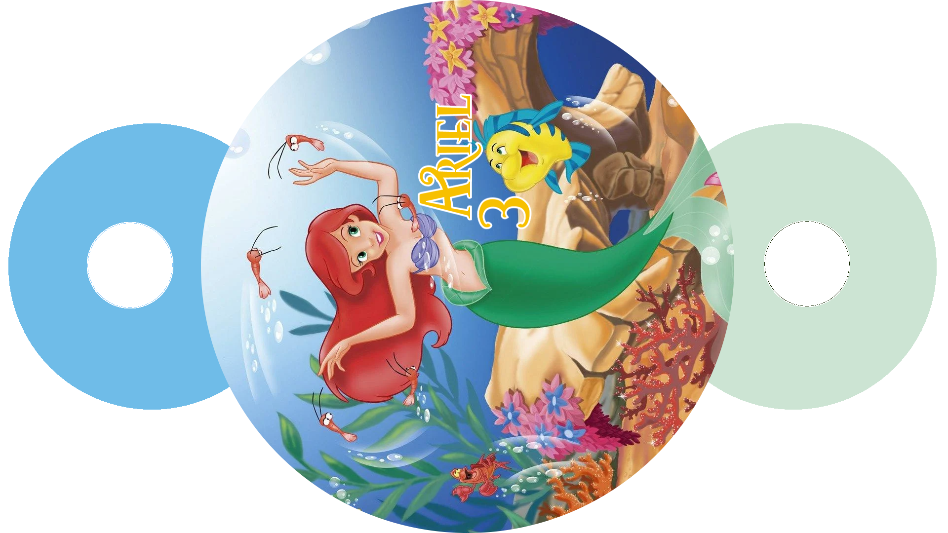 cannuccia personalizzata Ariel la sirenetta addobbi festa compleanno