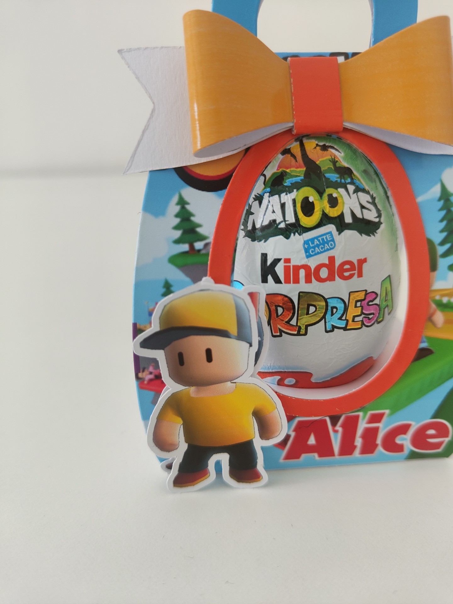 scatoline personalizzate porta ovetto kinder sorpresa regalini fine festa compleanno personalizzate stumble guys