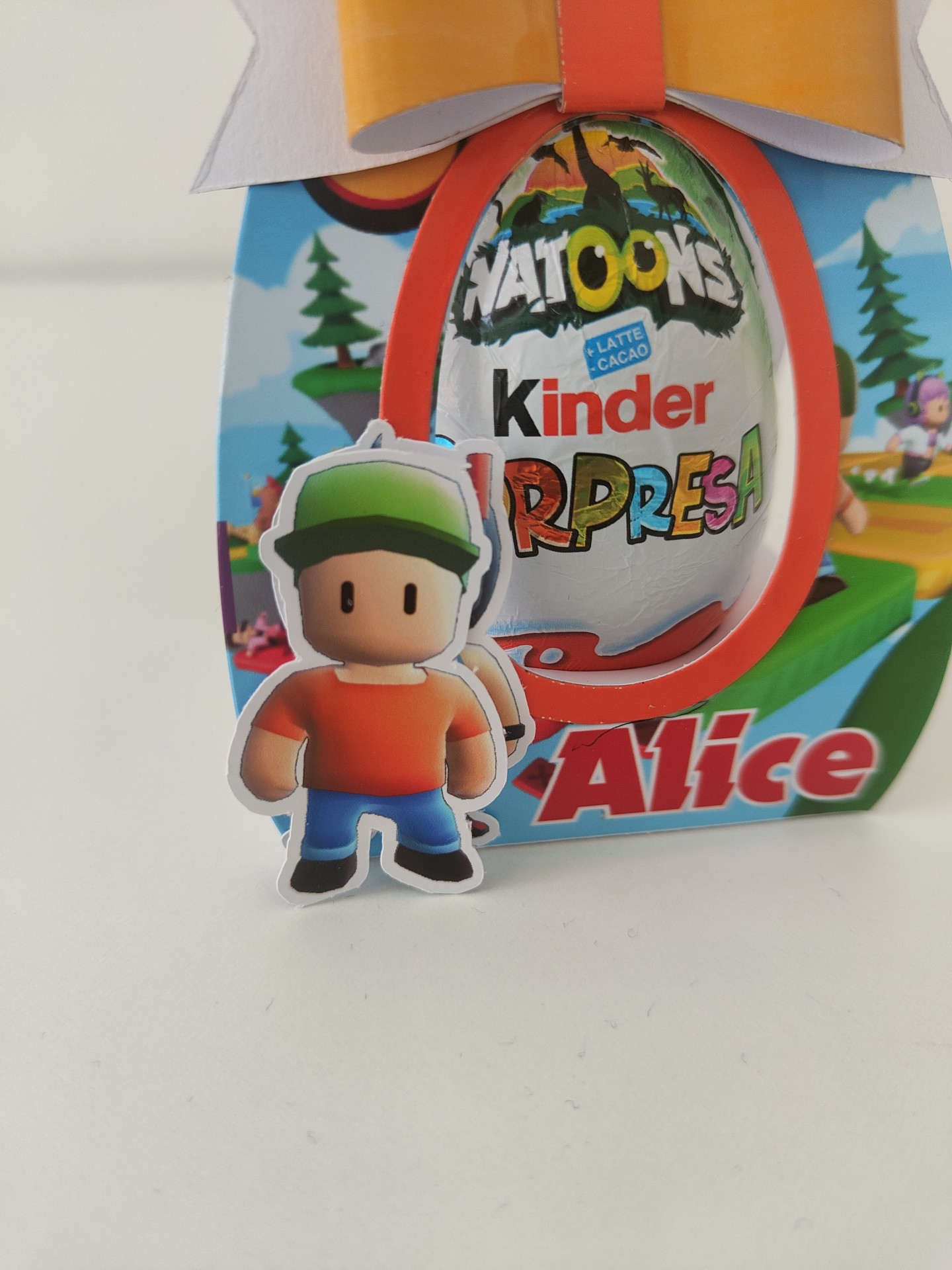 scatoline personalizzate porta ovetto kinder sorpresa regalini fine festa compleanno personalizzate stumble guys