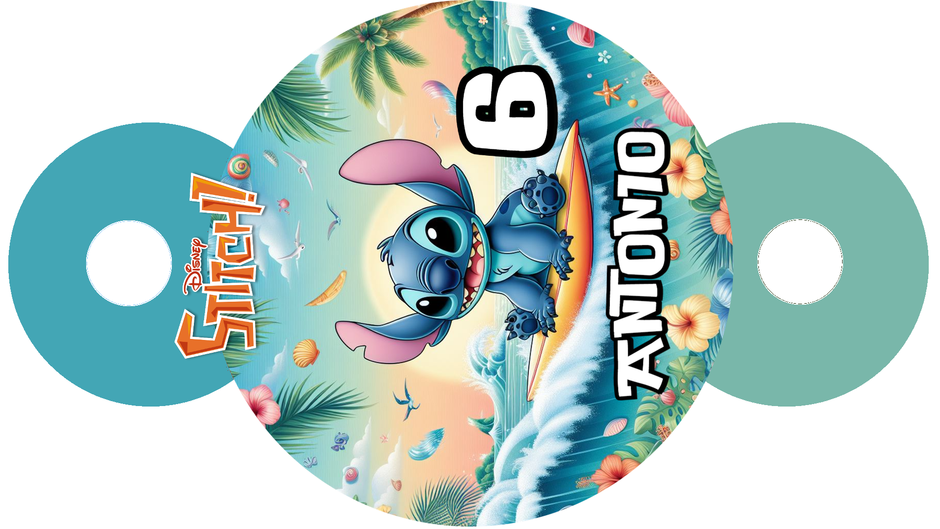 cannuccia personalizzata lilo stitch angel addobbi festa compleanno