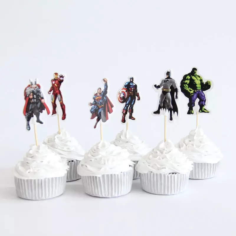 bandierine personalizzate topper cake torte panini tramezzini avengers