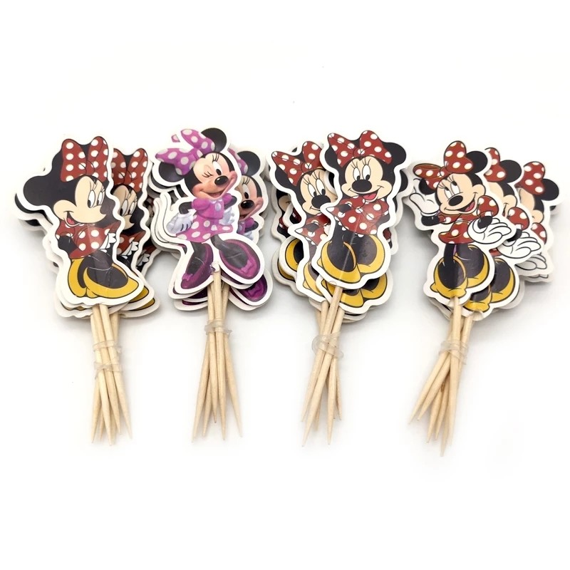 bandierine personalizzate topper cake torte panini tramezzini minnie topolina disney