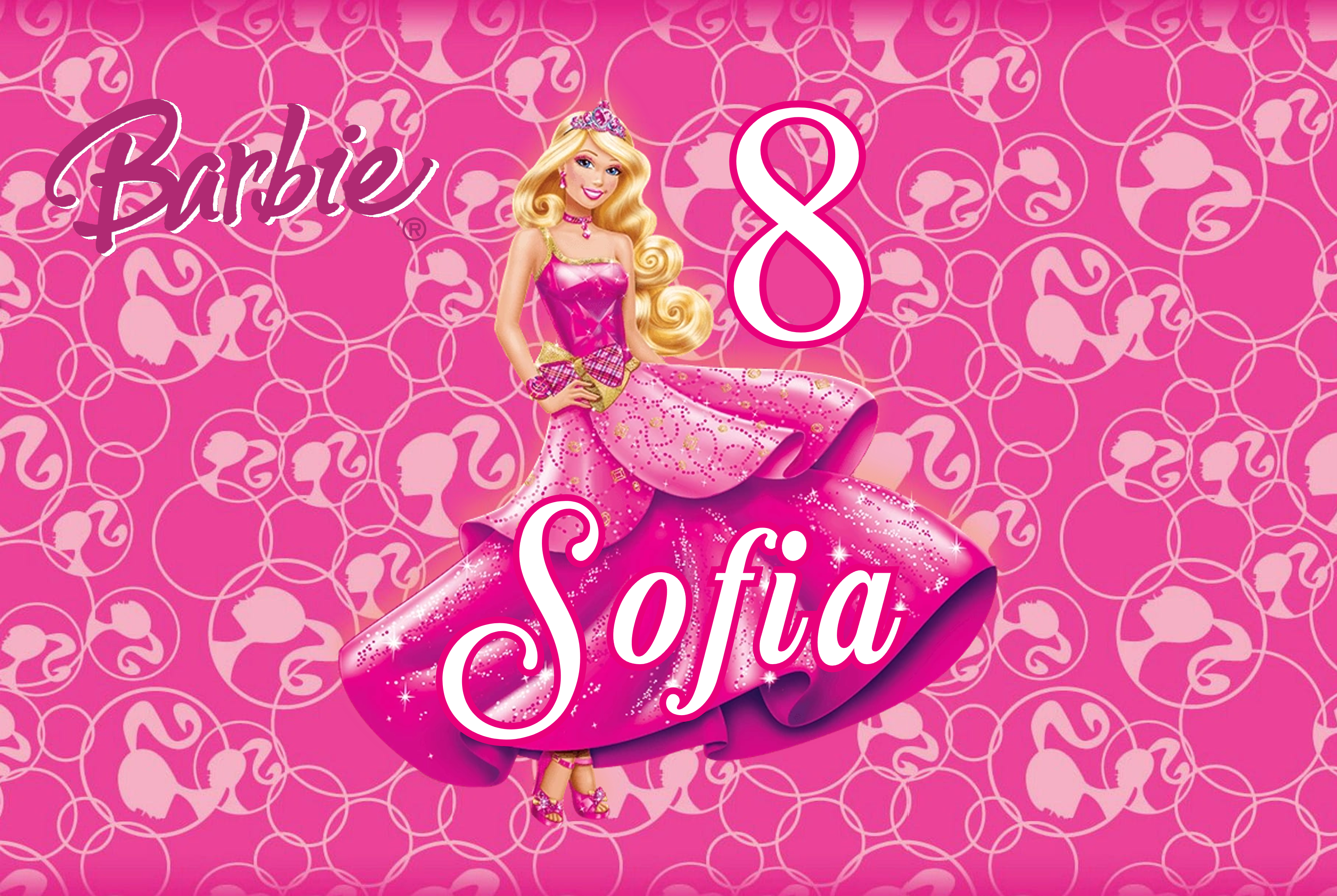bolle di sapone etichette adesive personalizzabili barbie rosa