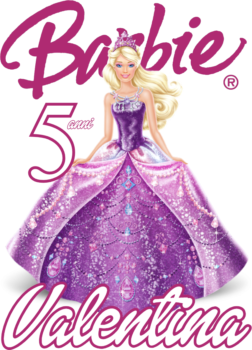 adesivi sagomati topper cake sagoma scritta nome polistirolo centrotavola personalizzato principessa barbie