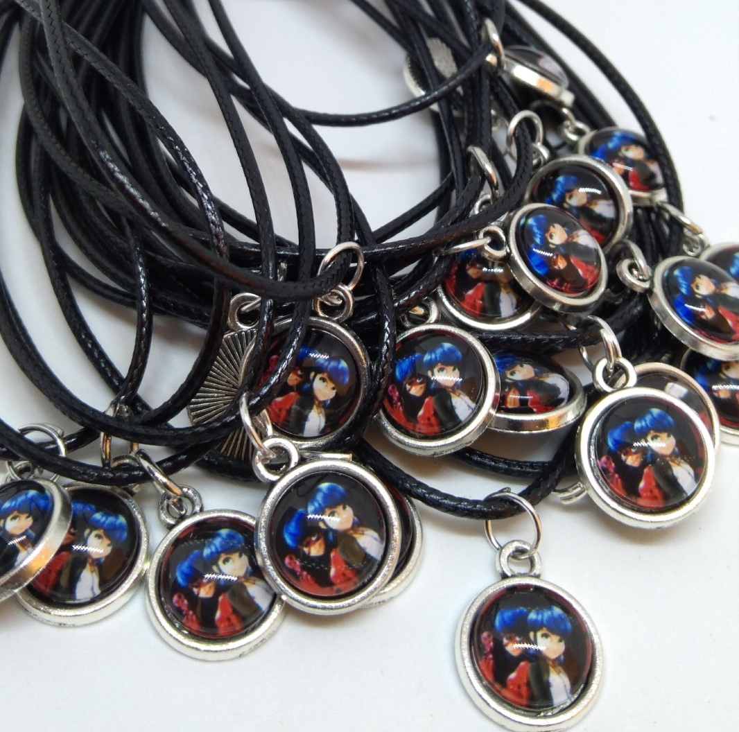 Collanine ciondolo cabochon personalizzabili regalini festa miraculus ladybug