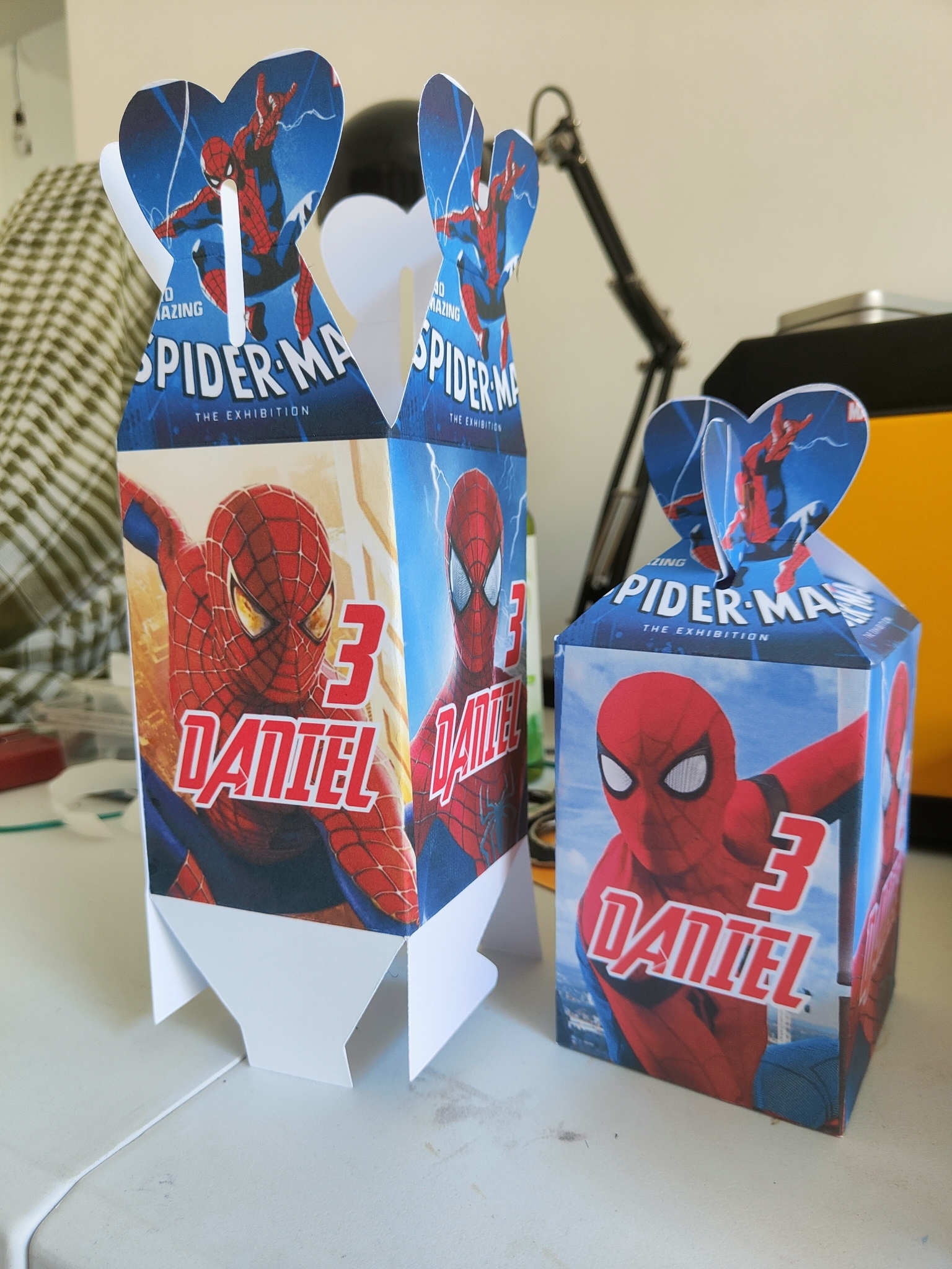 scatola mezzo happy meal porta merenda personalizzata spiderman