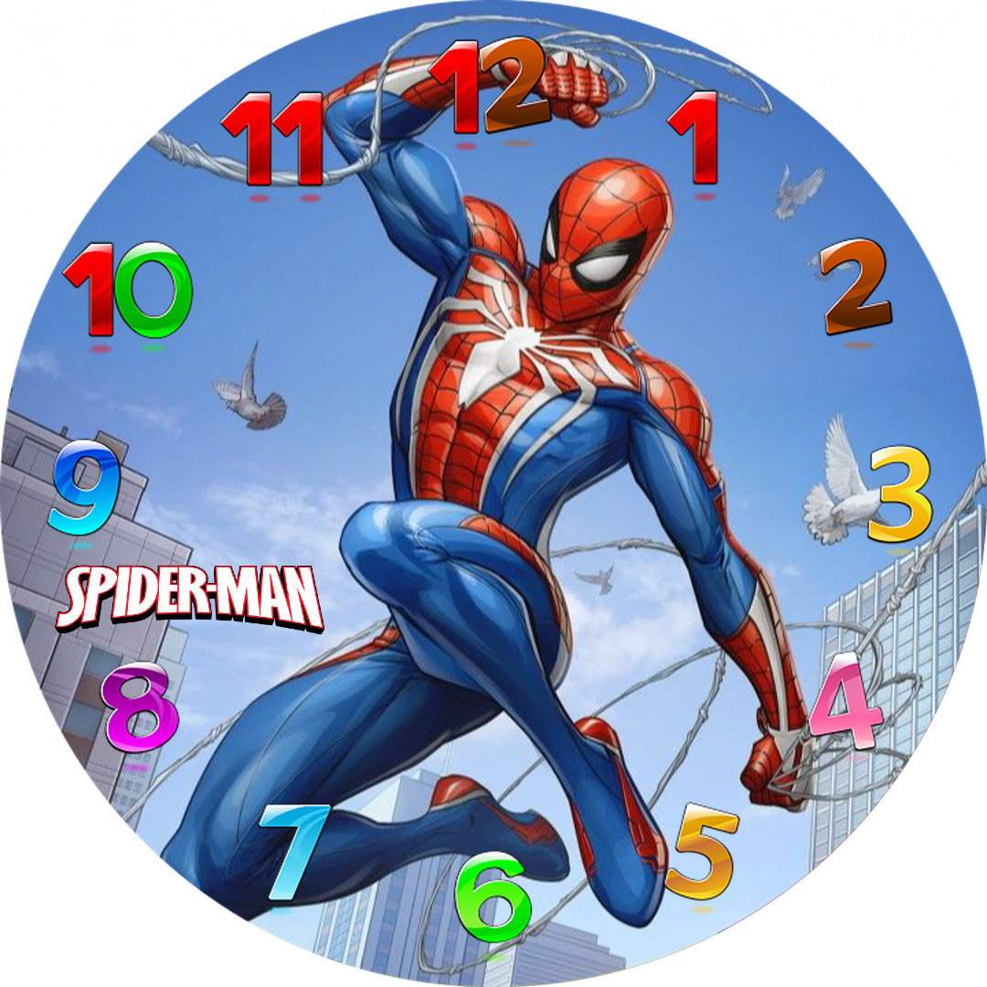 Orologi da parete spiderman personalizzato su CD regalini festa