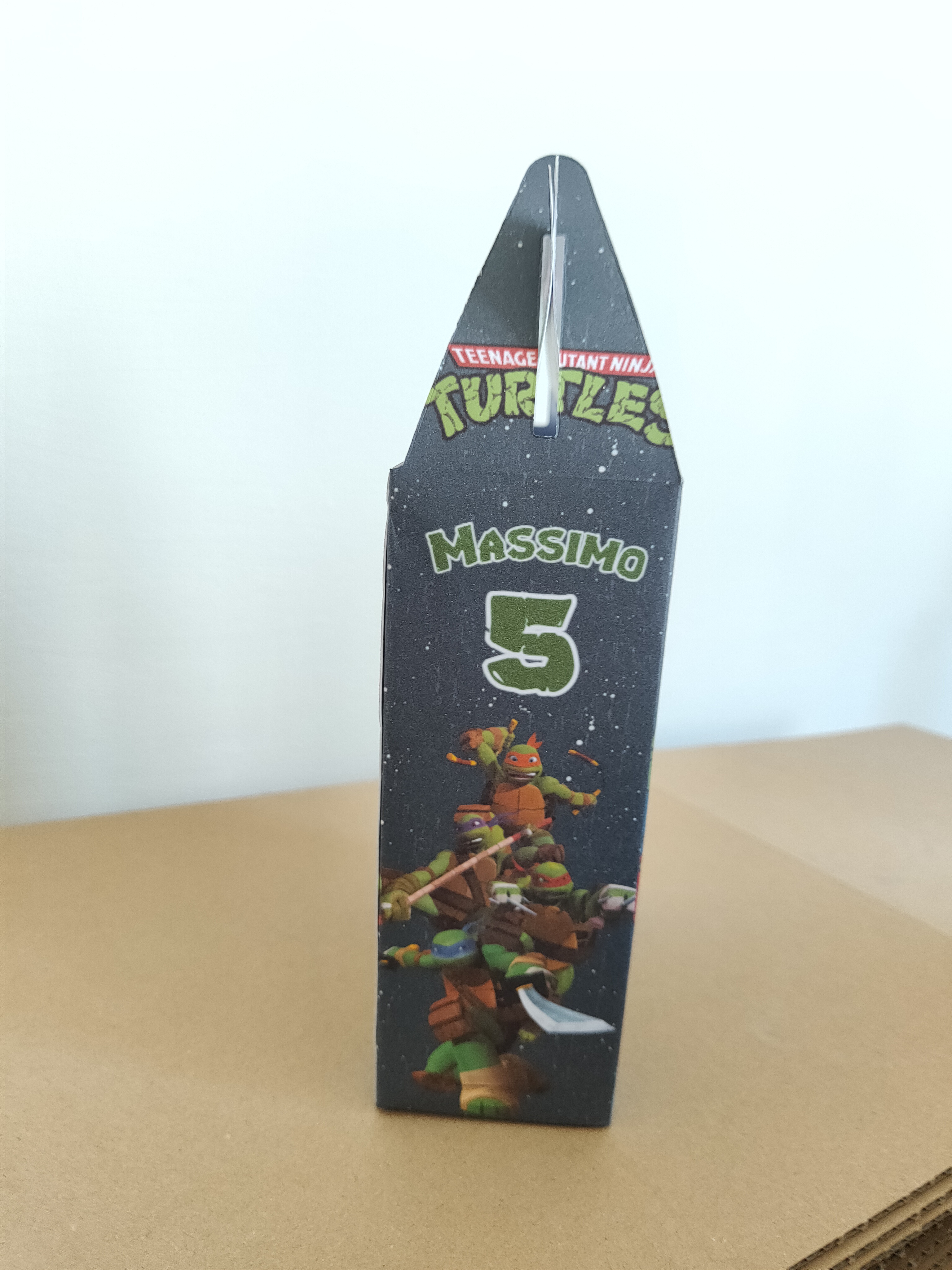 scatola grande 12 happy meal porta merenda personalizzabile tartarughe ninja turtle