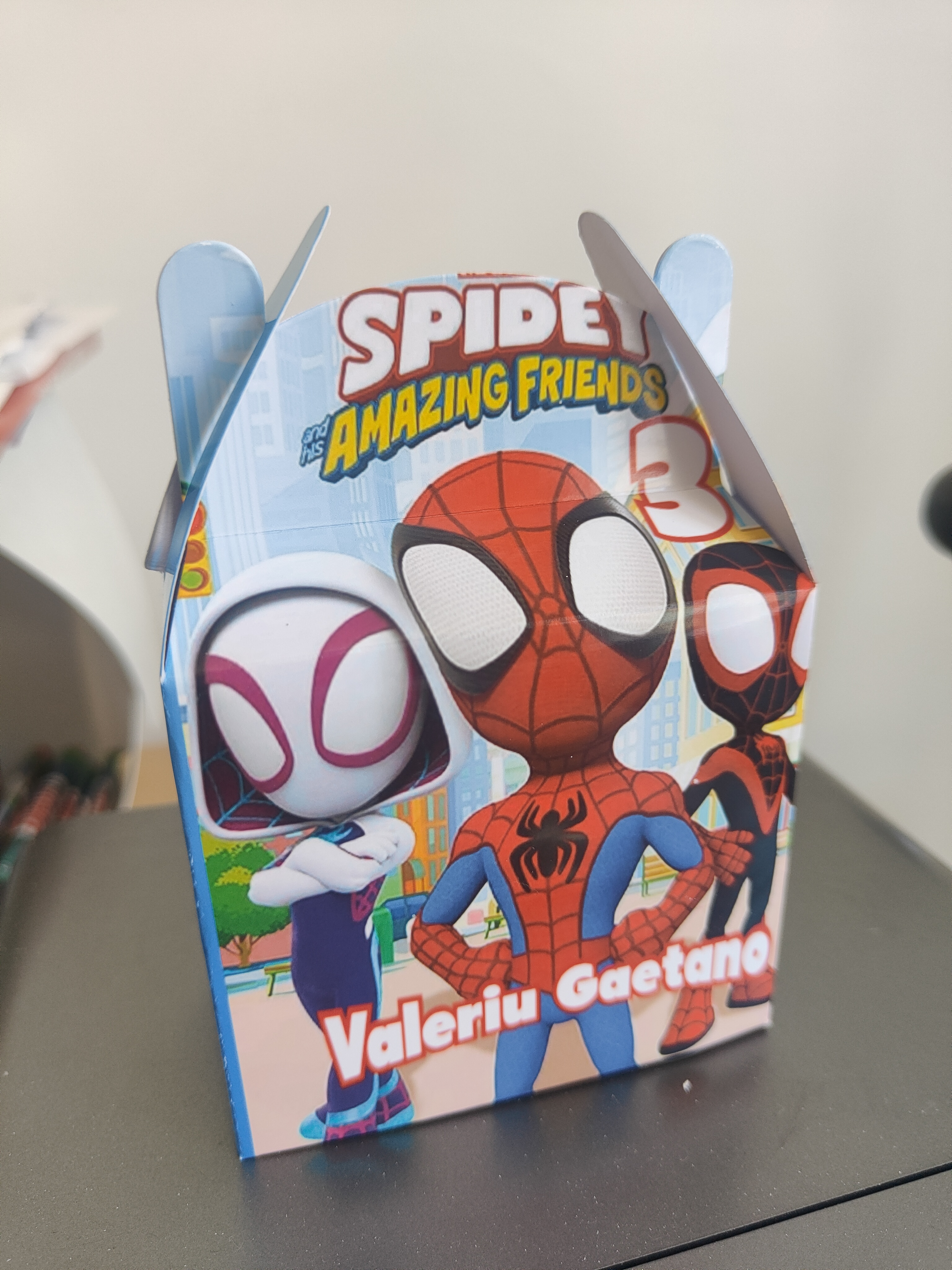 scatoline personalizzate spidey e i suoi fantastici amici per regalini fine festa compleanno