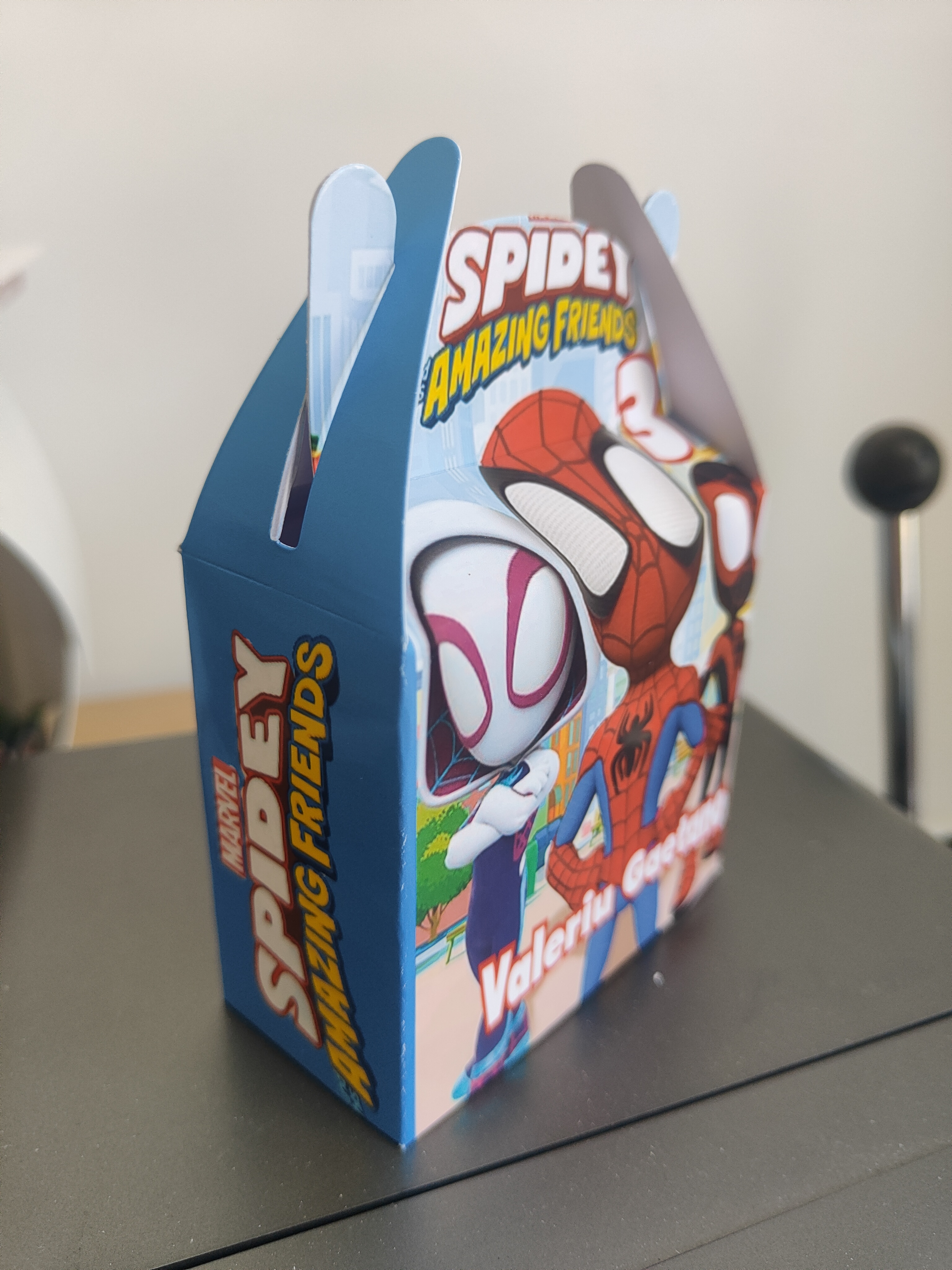 scatoline personalizzate spidey e i suoi fantastici amici per regalini fine festa compleanno