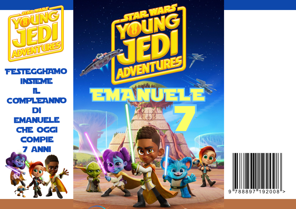sacchetti bustine piccole confezioni regalo per regalini fine festa personalizzabili con nome festa compleanno a tema star wars young jedi