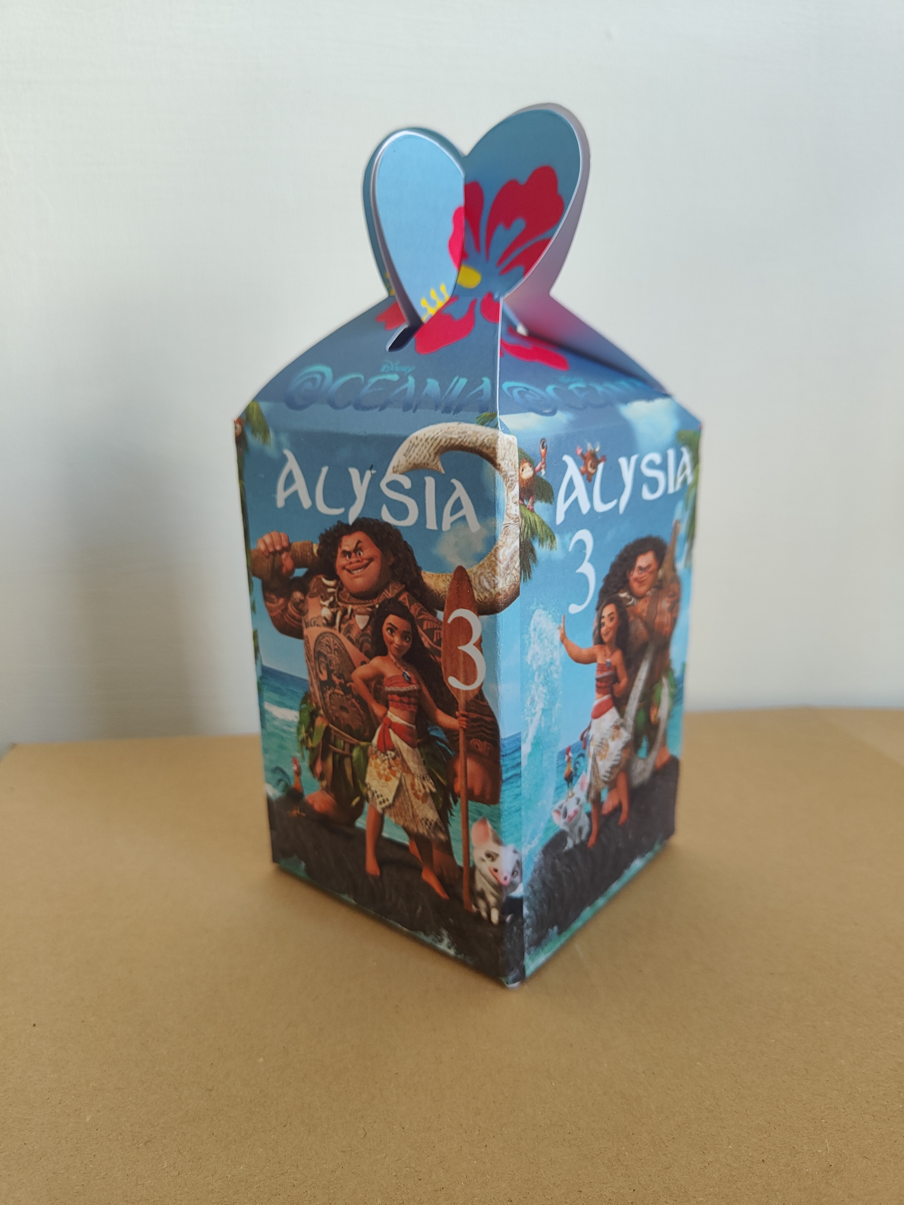 scatola mezzo happy meal porta merenda personalizzata kit festa compleanno oceania vaiana