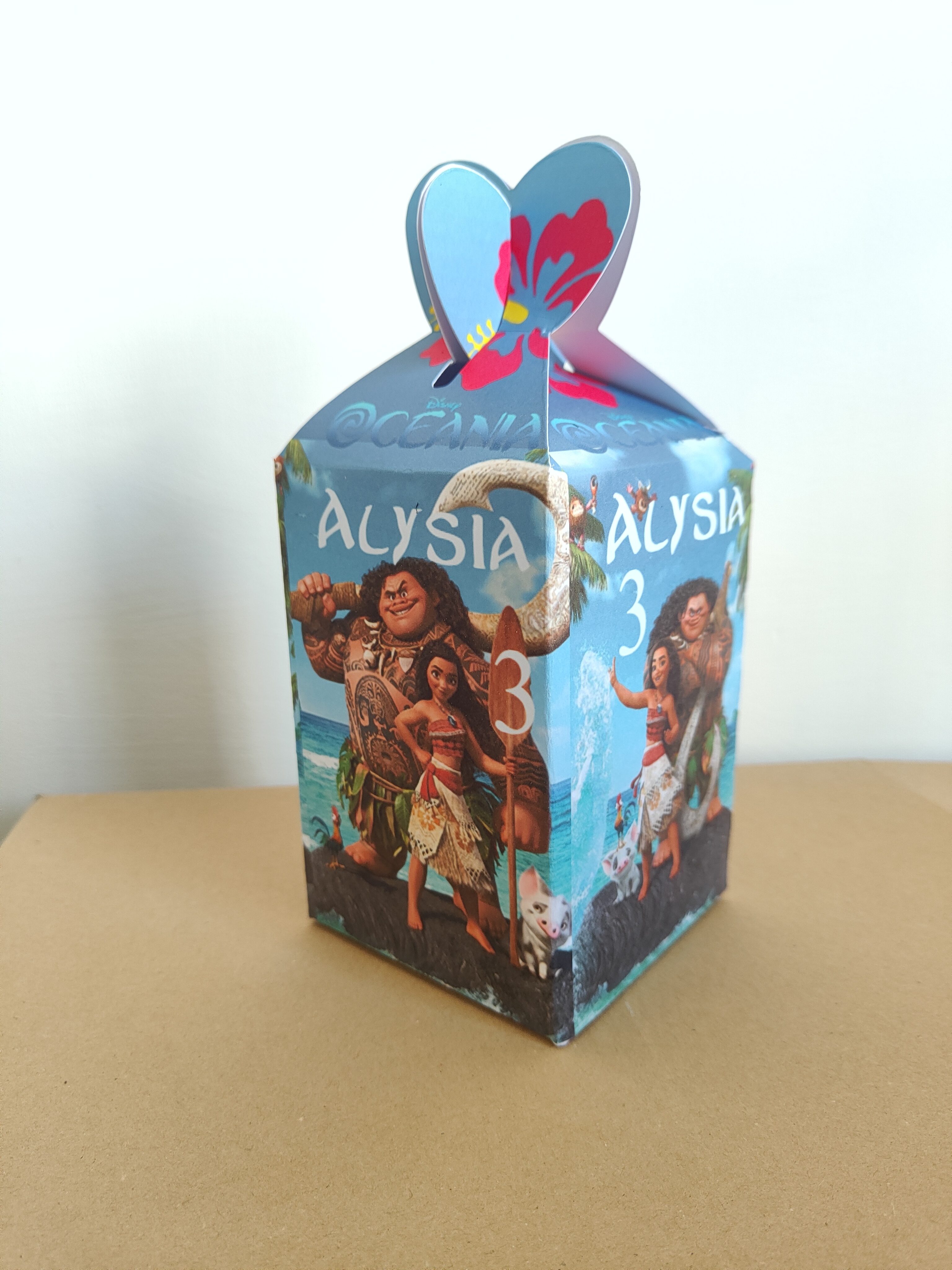 scatola mezzo happy meal porta merenda personalizzata kit festa compleanno oceania vaiana