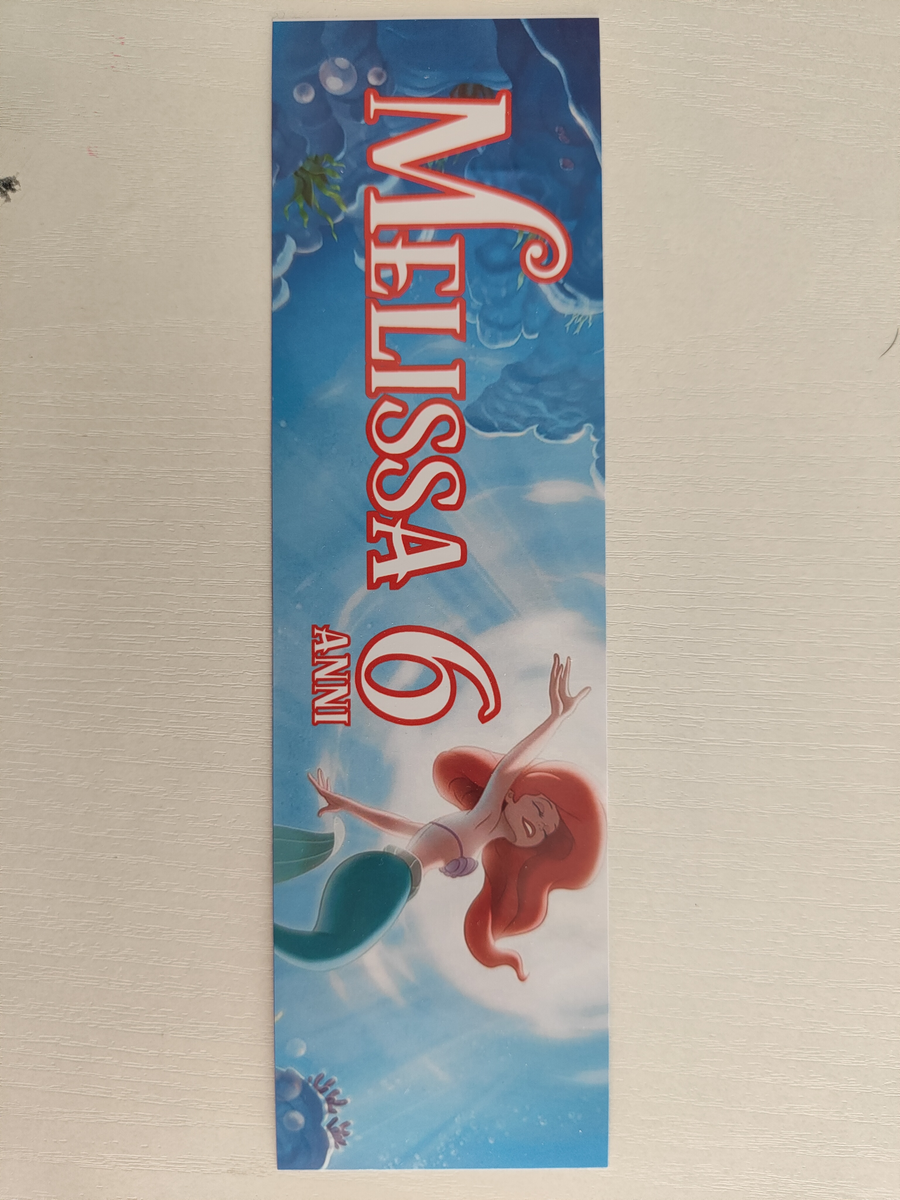 etichette adesivi bottiglia acqua grande piccola bottiglietta personalizzate ariel sirenetta decora kit addobbo festa compleanno