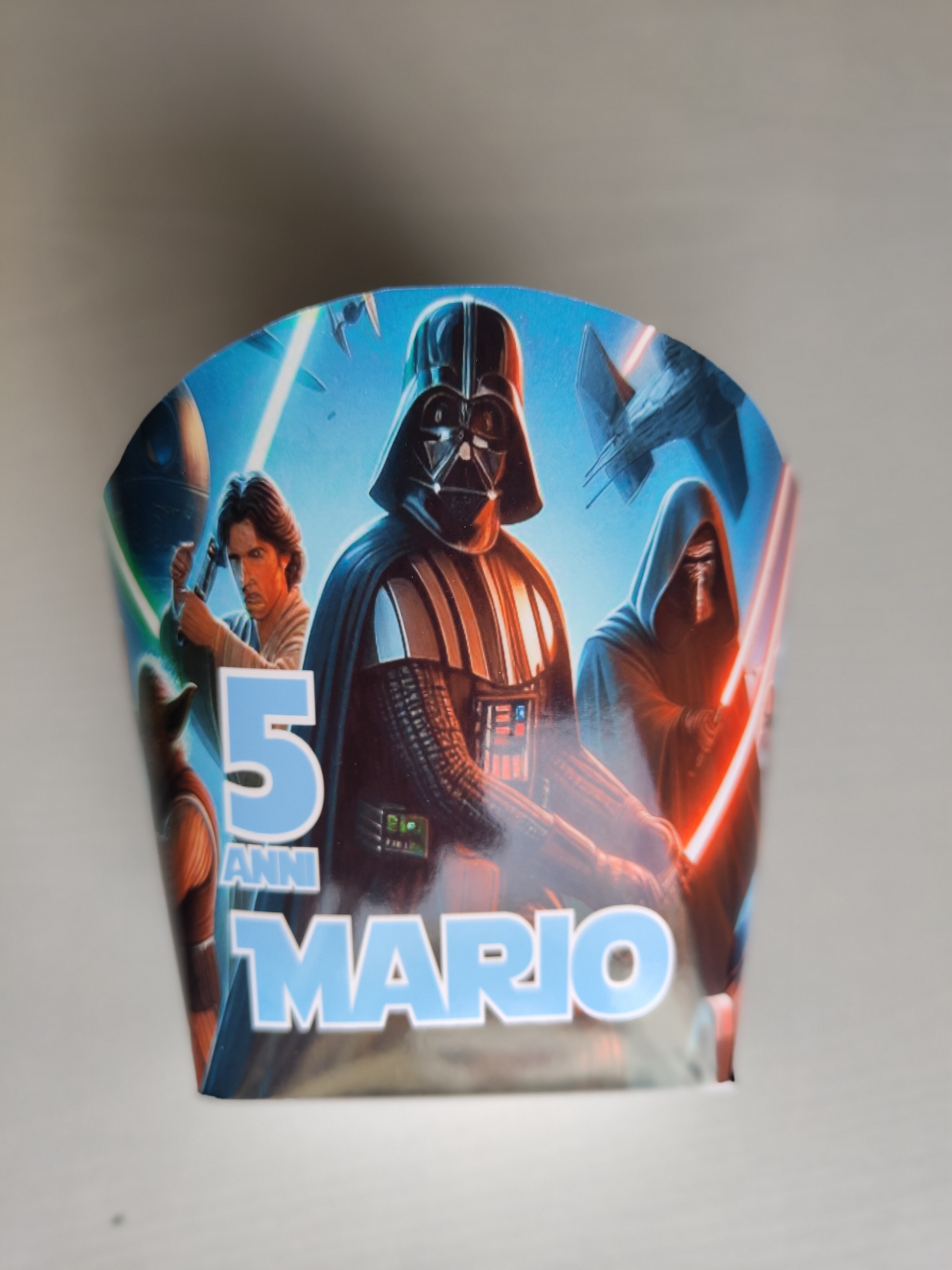 scatoline box contenitore patatine tipo mc donald personalizzate festa compleanno star wars