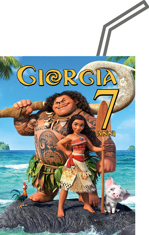 oceania vaiana disney party kit festa allestimento tavolo adesivi succo di frutta