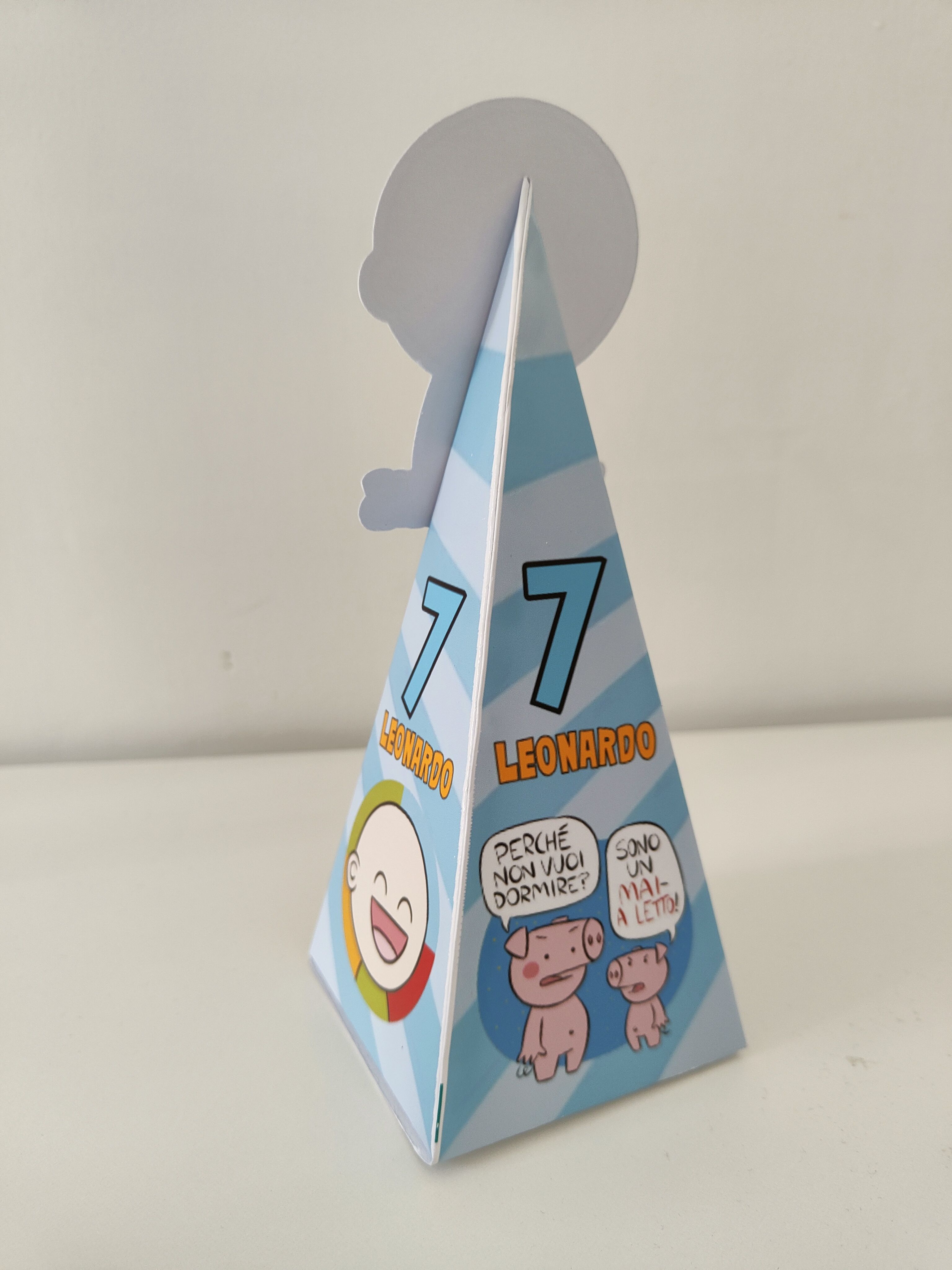 Scatolina piramide Pera Toons personalizza porta regalini festa