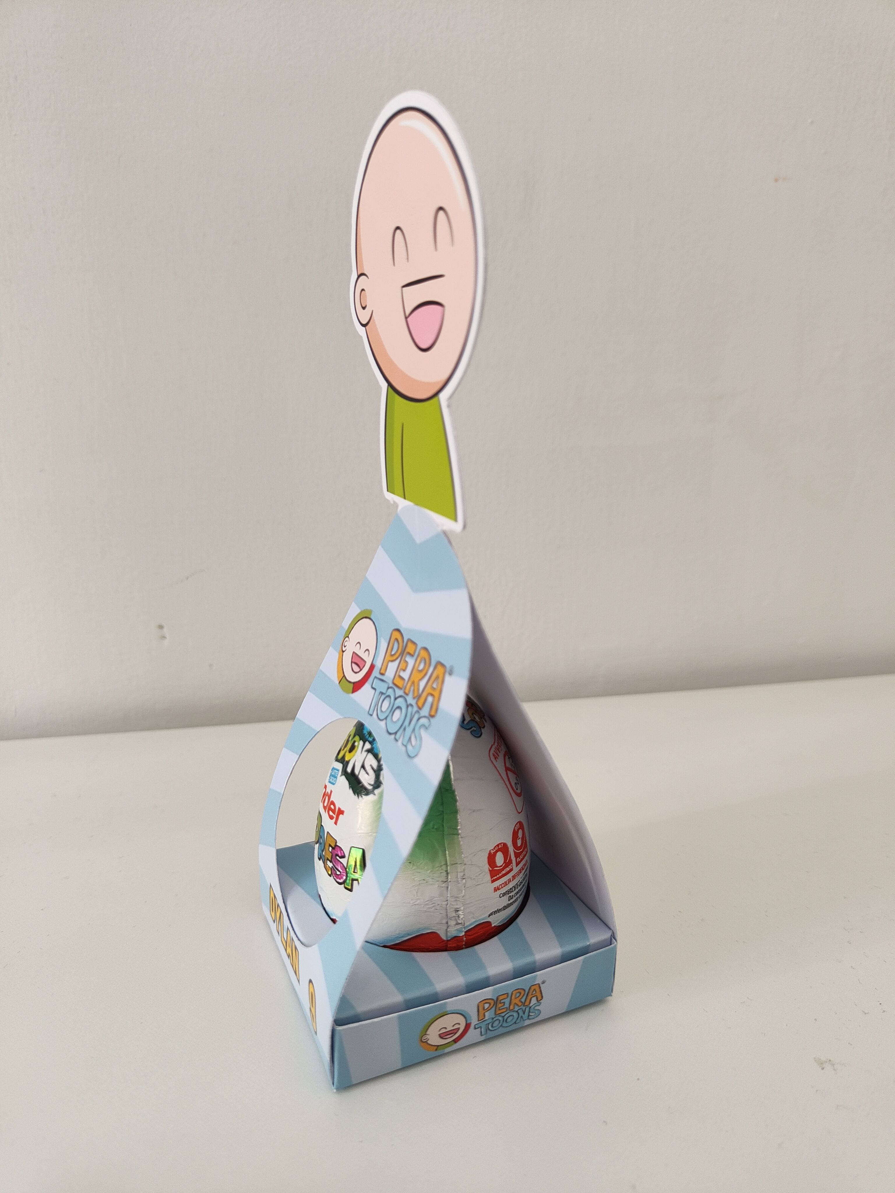 Scatolina porta Ovetto kinder Pera Toons personalizza regalino festa