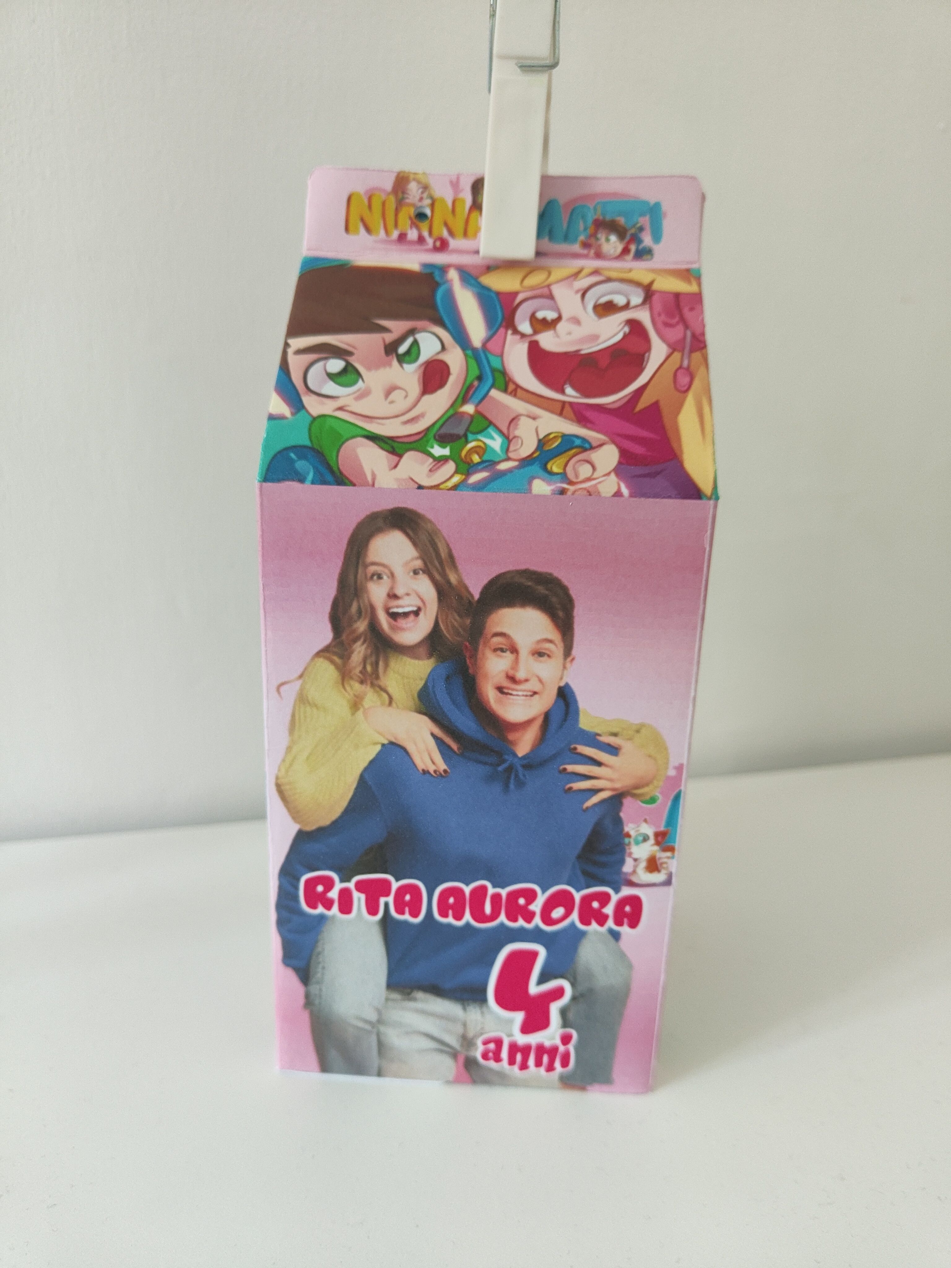 Scatola Ninna e Matti Super quasi Happy Meal porta merenda personalizzabili con nome