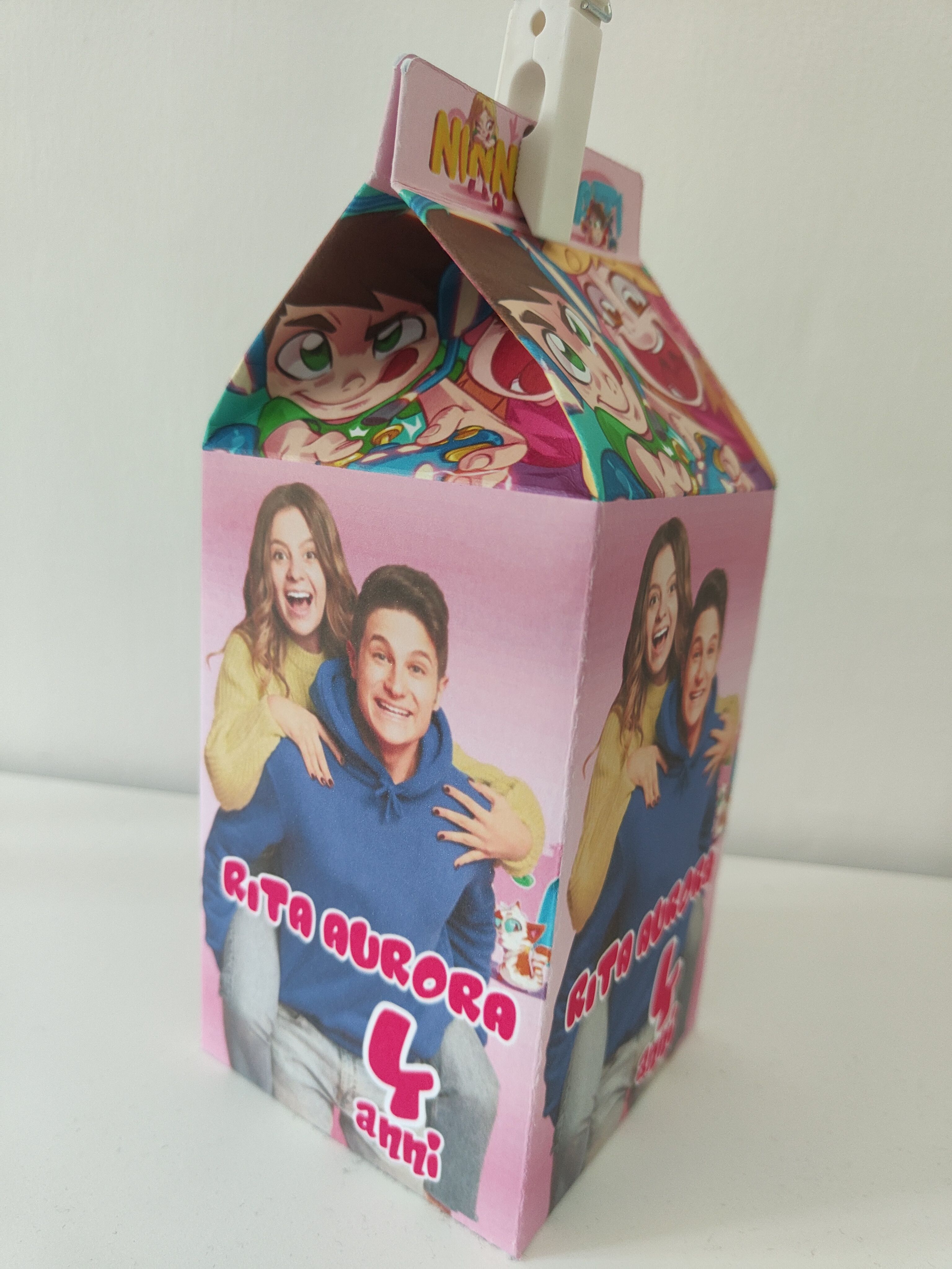 Scatola Ninna e Matti Super quasi Happy Meal porta merenda personalizzabili con nome