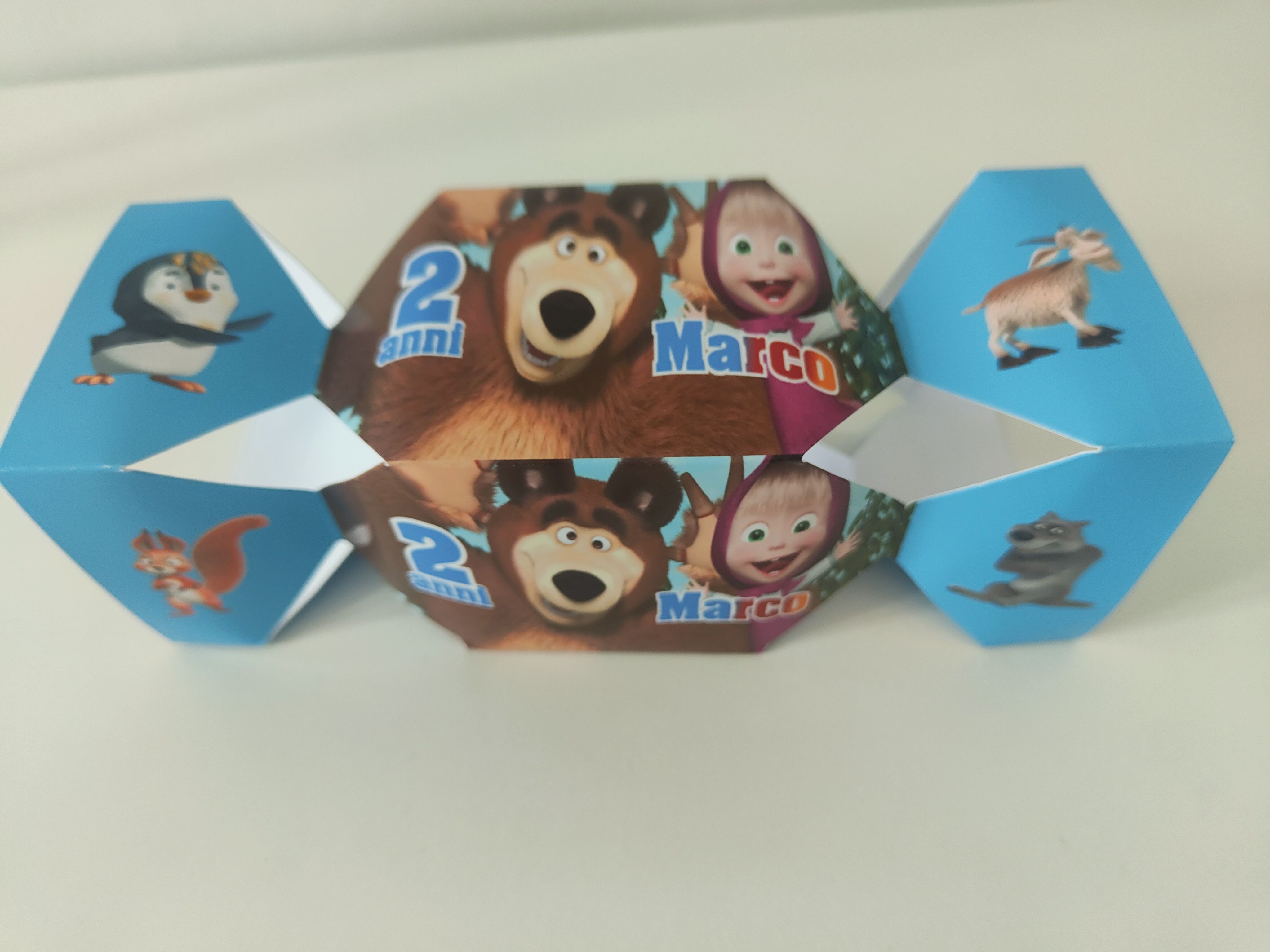 Scatolina Caramella Mascia e Orso personalizza regali festa