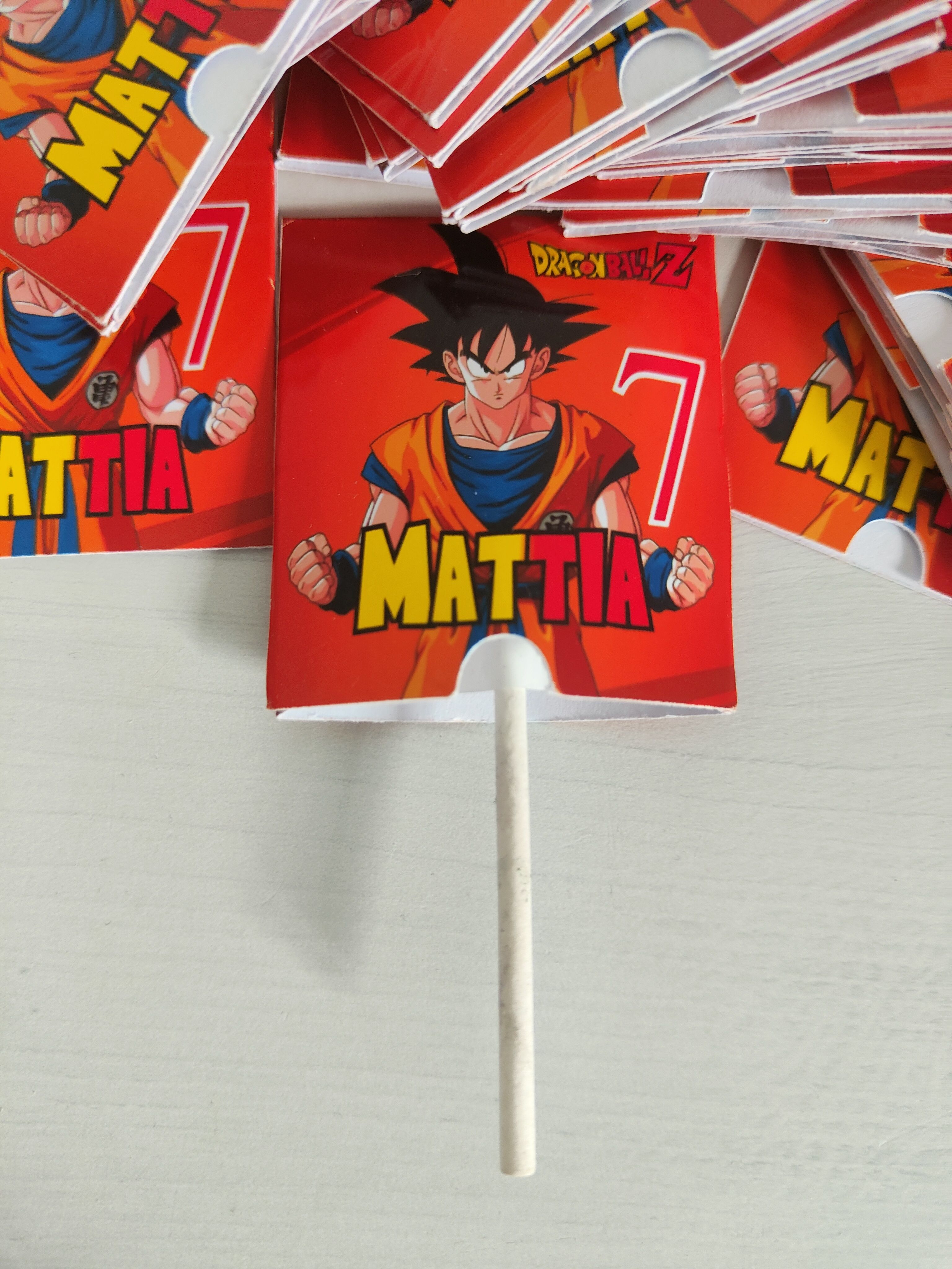 incarti personalizza lecca lecca piatti festa compleanno dragon ball