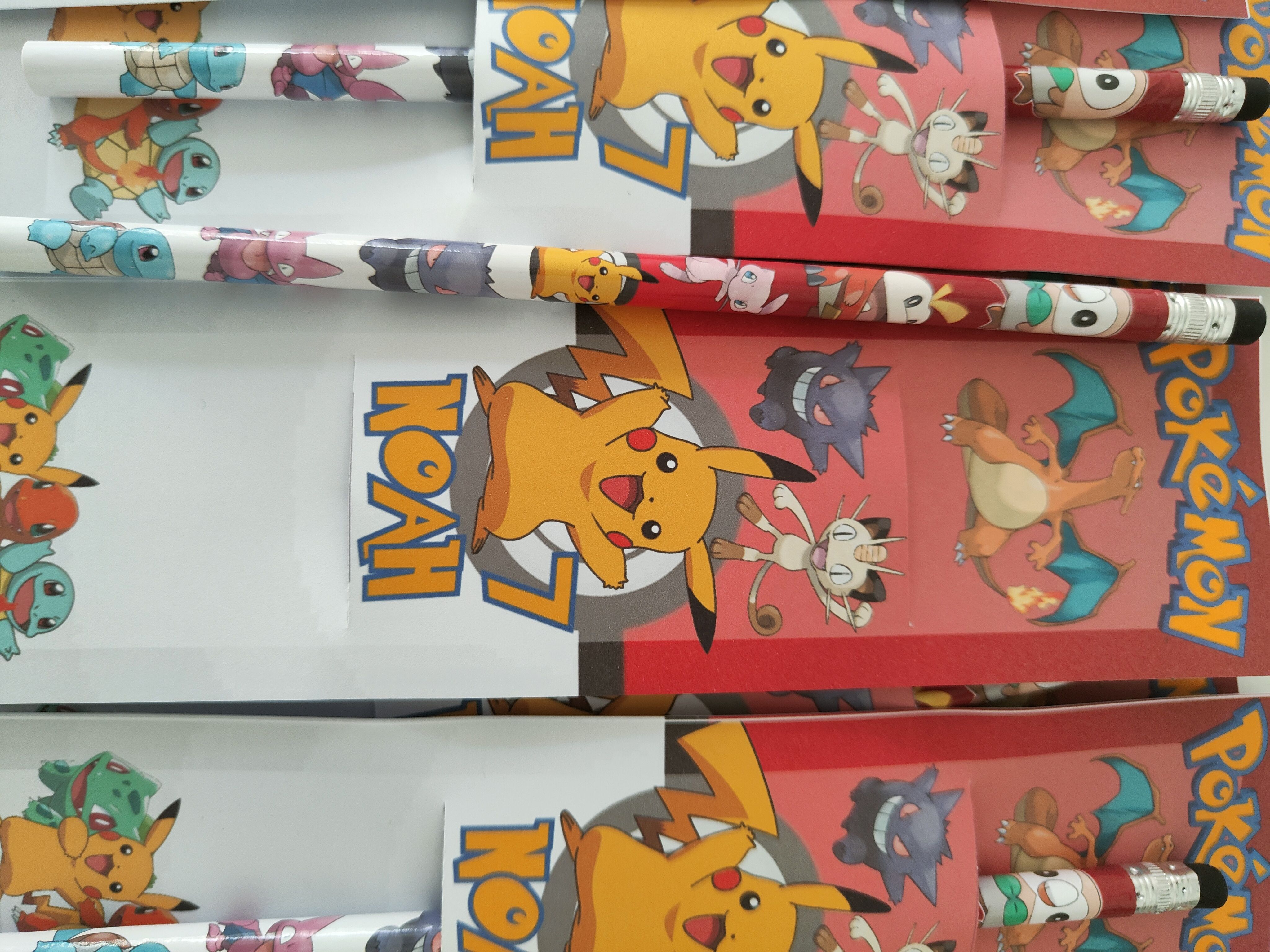 Matite segnaposto Pokemon con nome regali personalizzati 