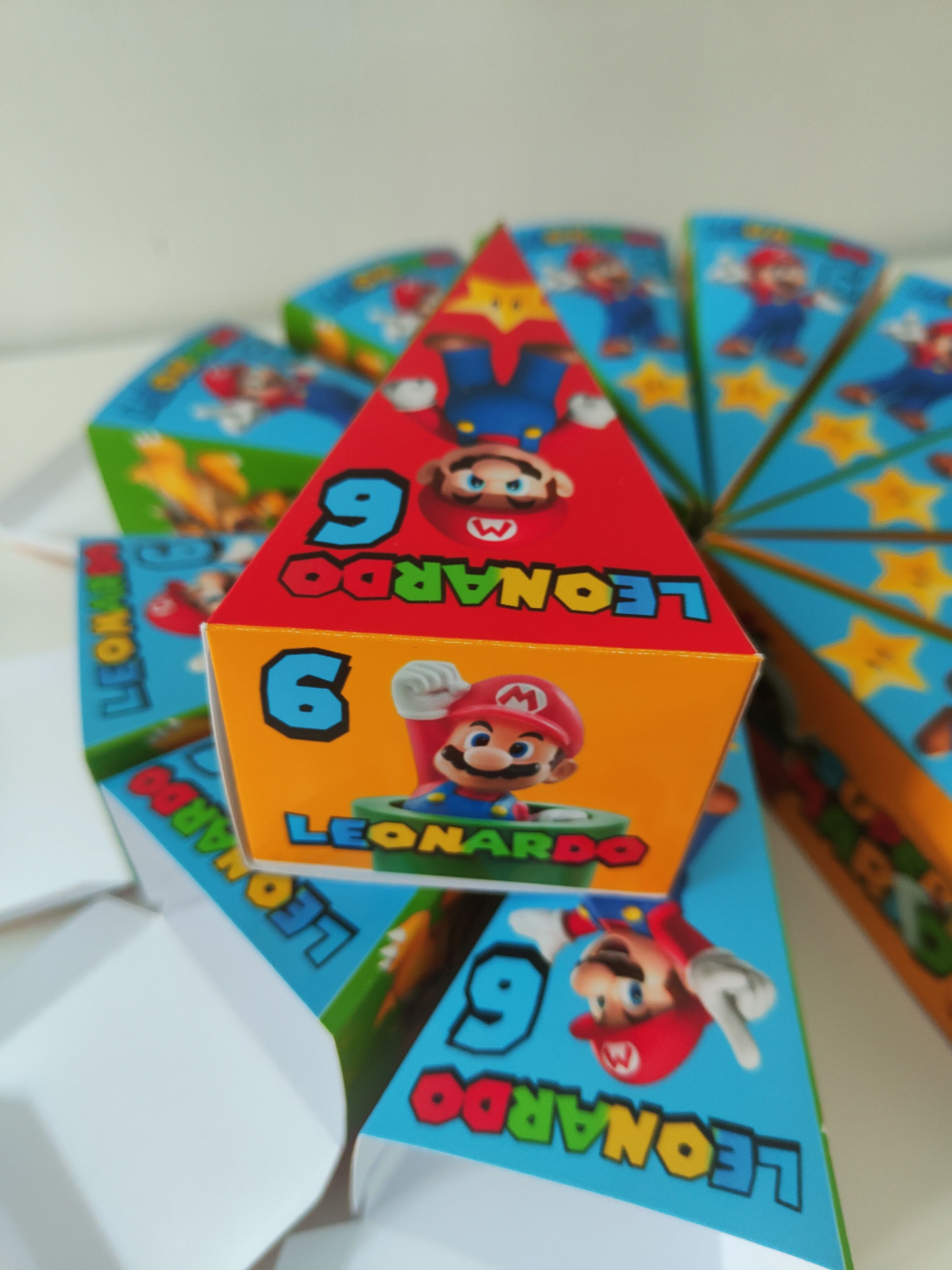 scatole Super Mario fetta torta scenografica personalizza regali