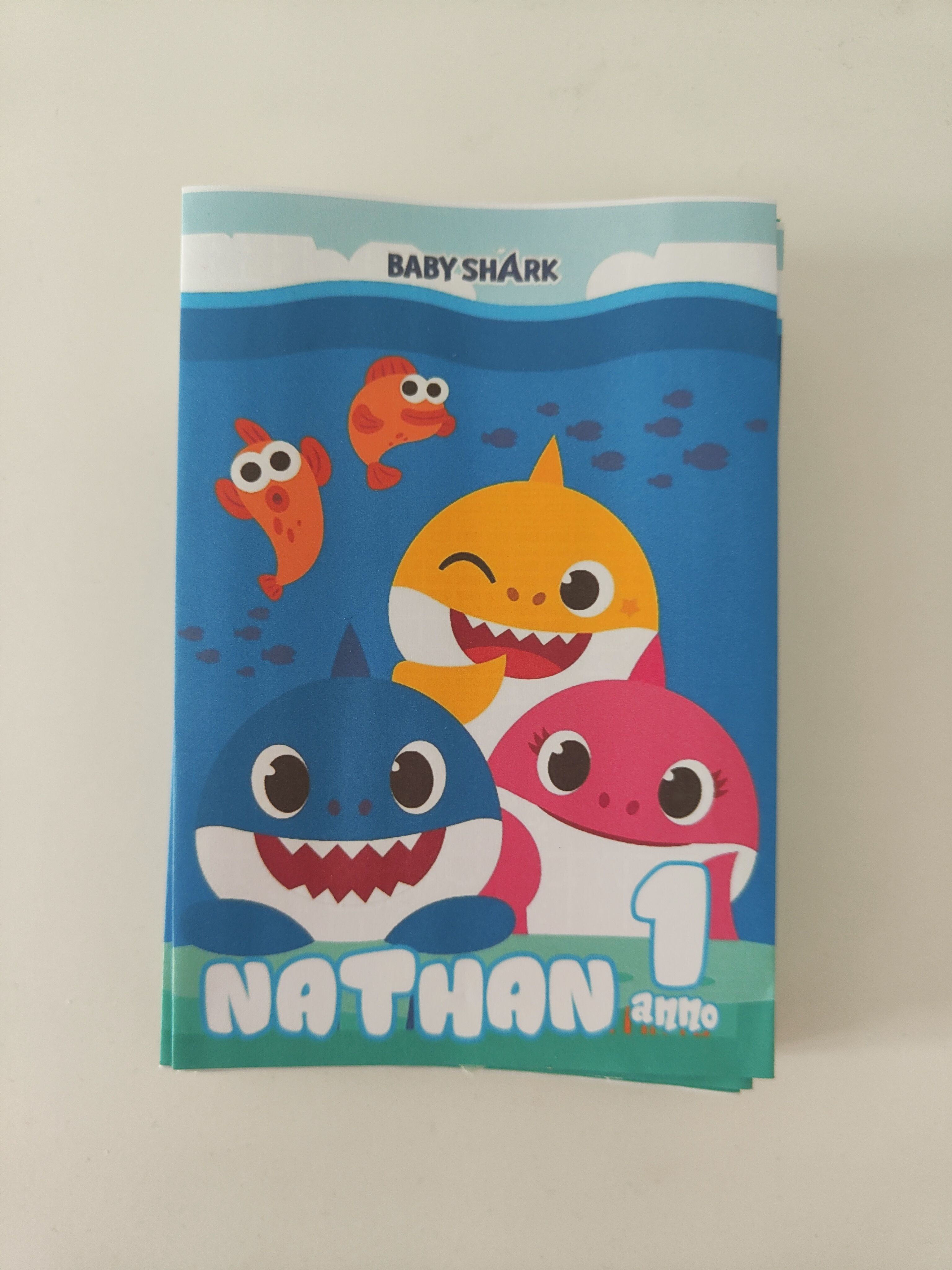 bustina sacchetto regalo baby shark personalizza festa