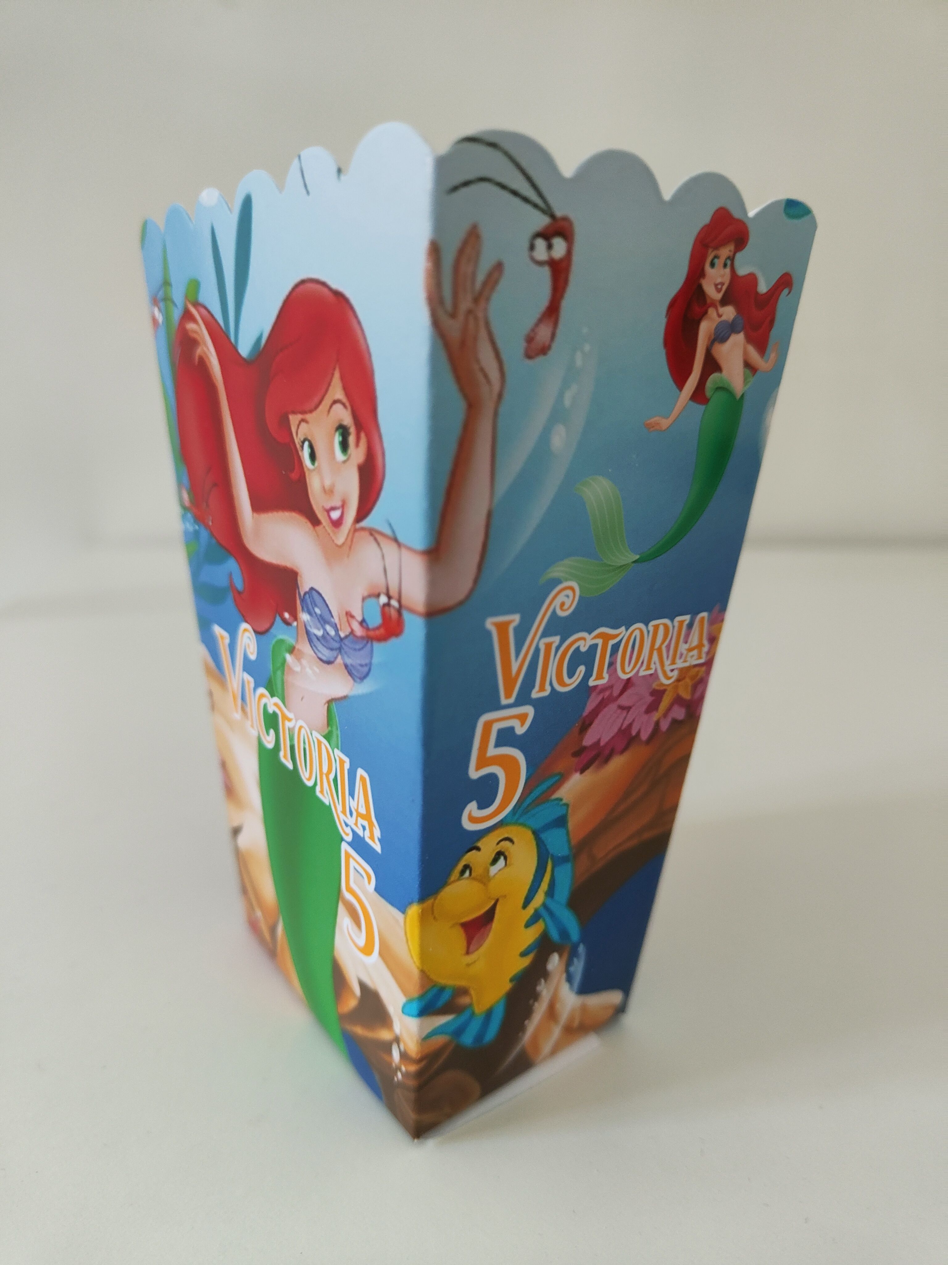 scatoline Ariel Sirenetta popcorn personalizza festa compleanno