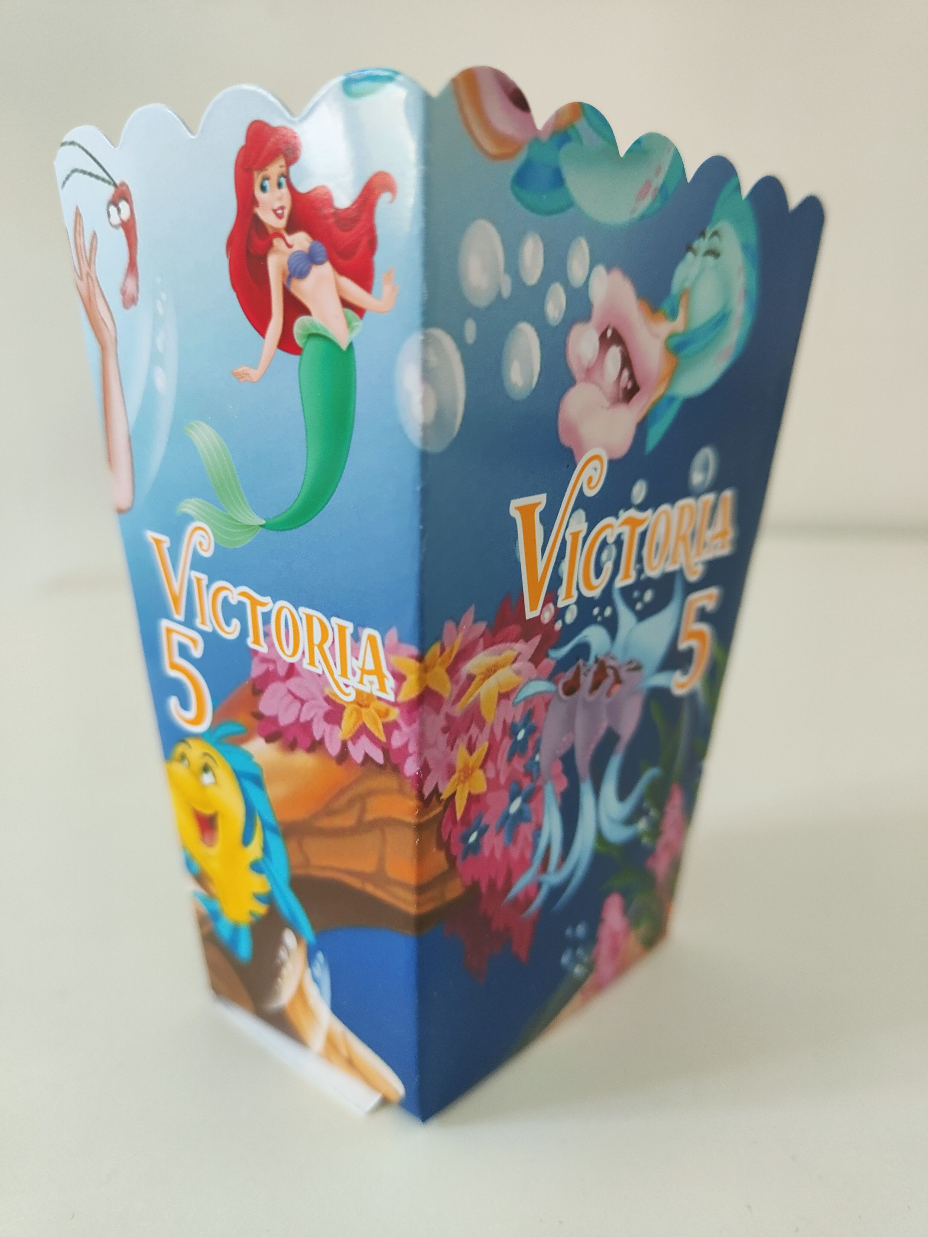 scatoline Ariel Sirenetta popcorn personalizza festa compleanno