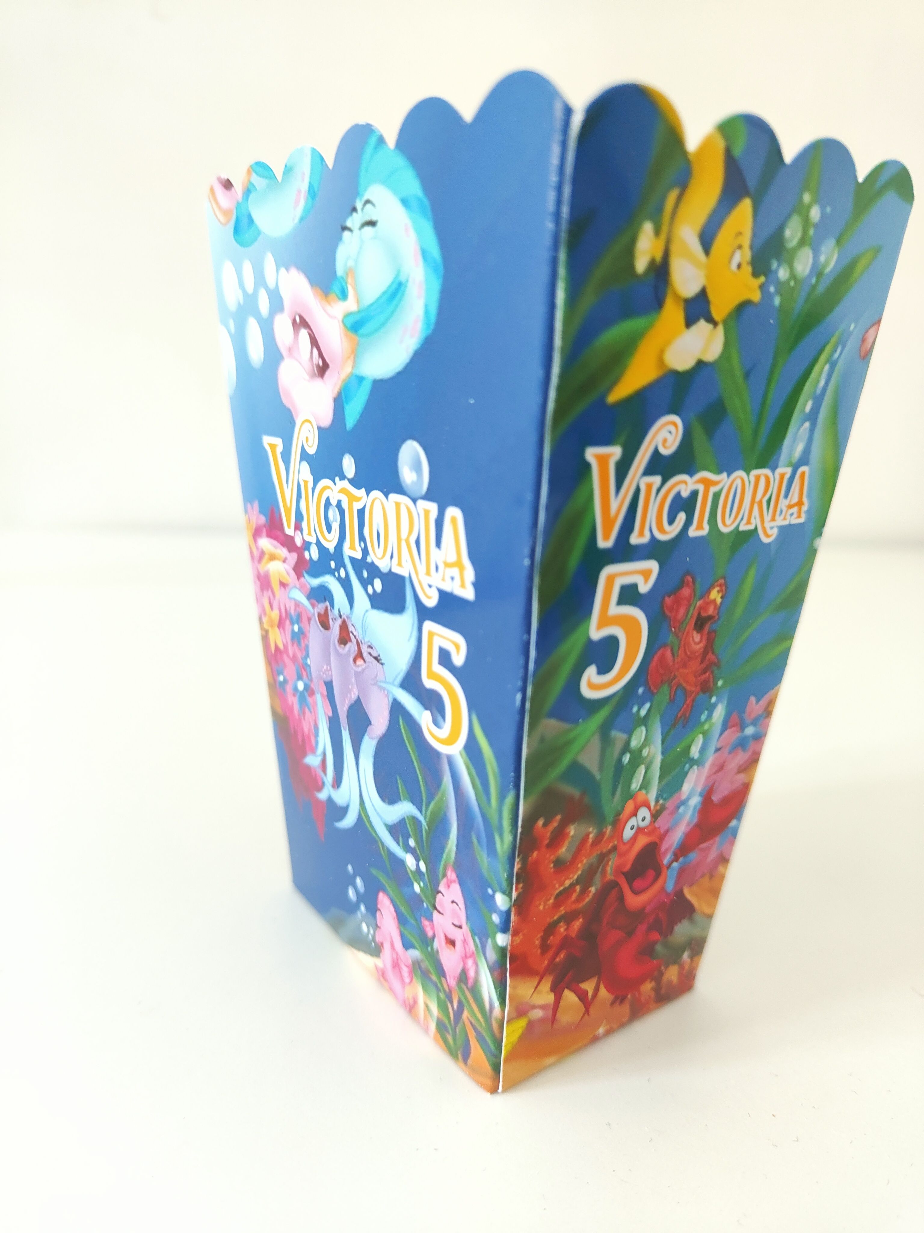 scatoline Ariel Sirenetta popcorn personalizza festa compleanno