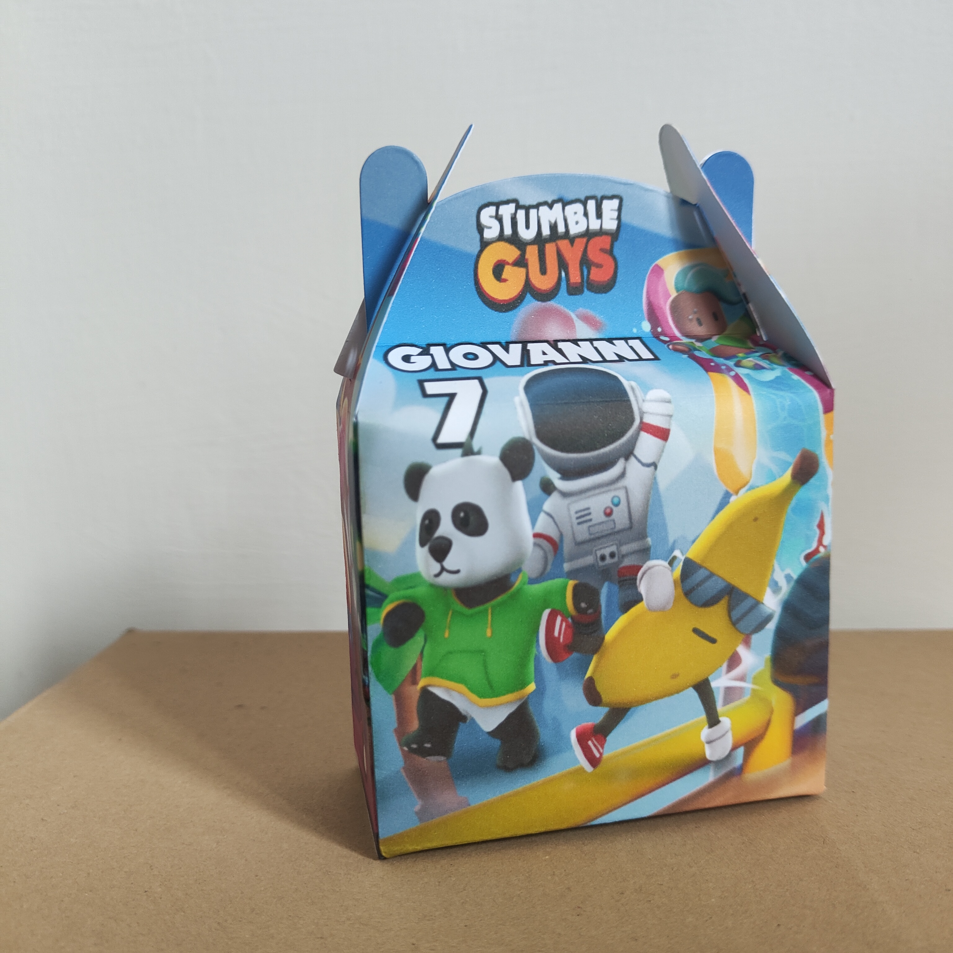scatolina personalizzabile porta confetti bomboniera festa stumble guys