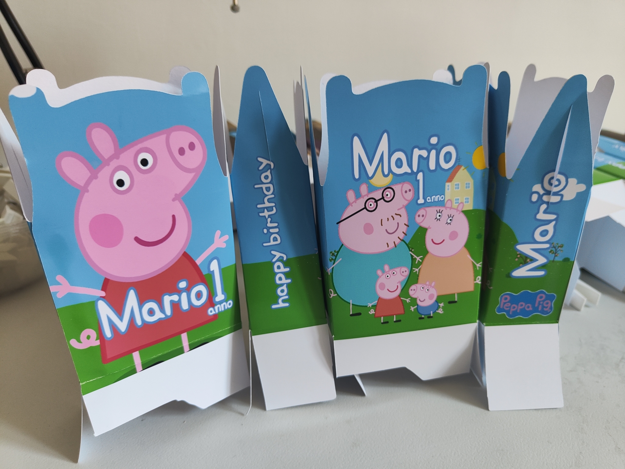 scatolina personalizzabile porta confetti bomboniera festa peppa pig