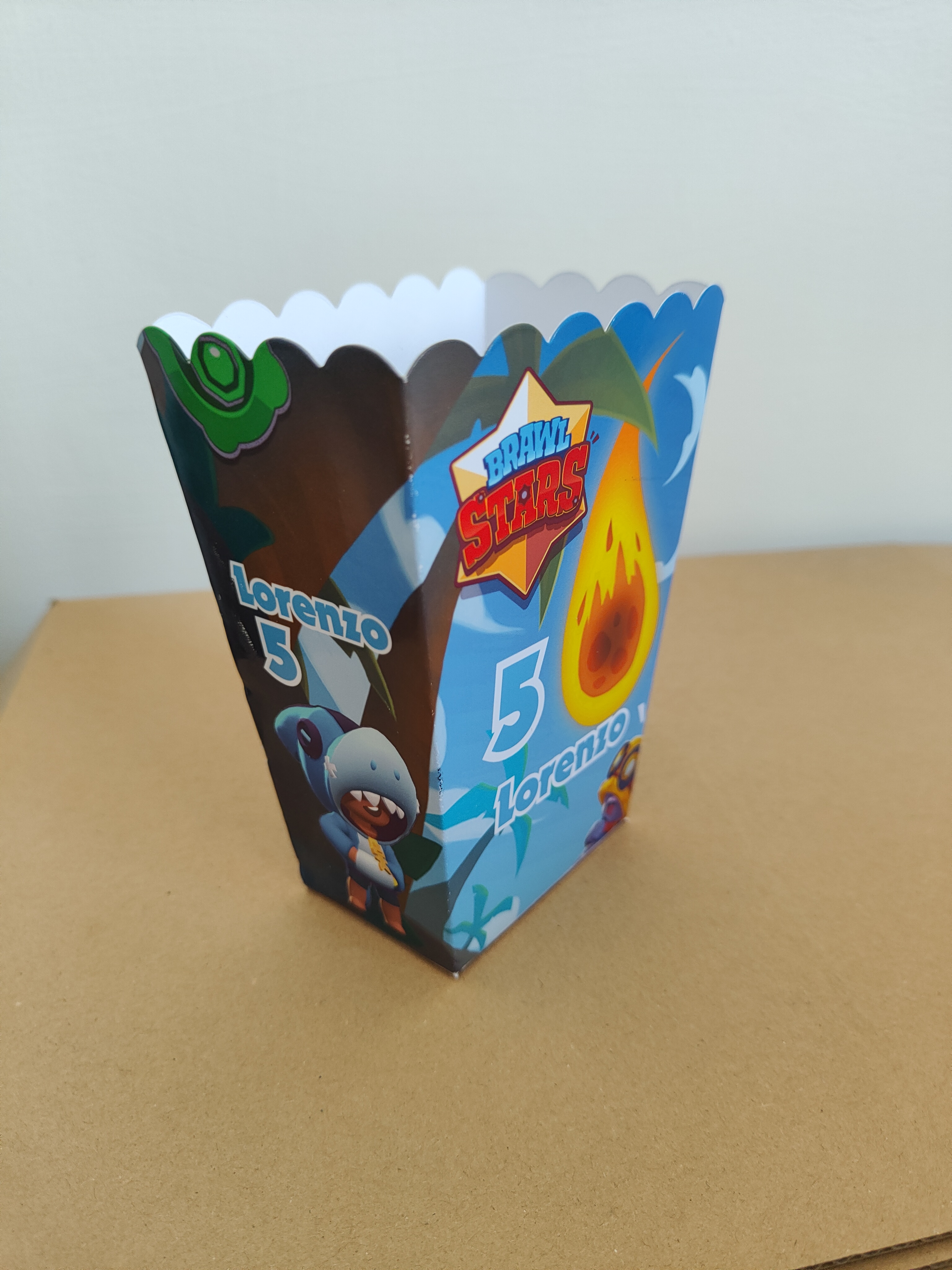 scatolina sacchetto popcorn brawl stars personalizza decora festa compleanno