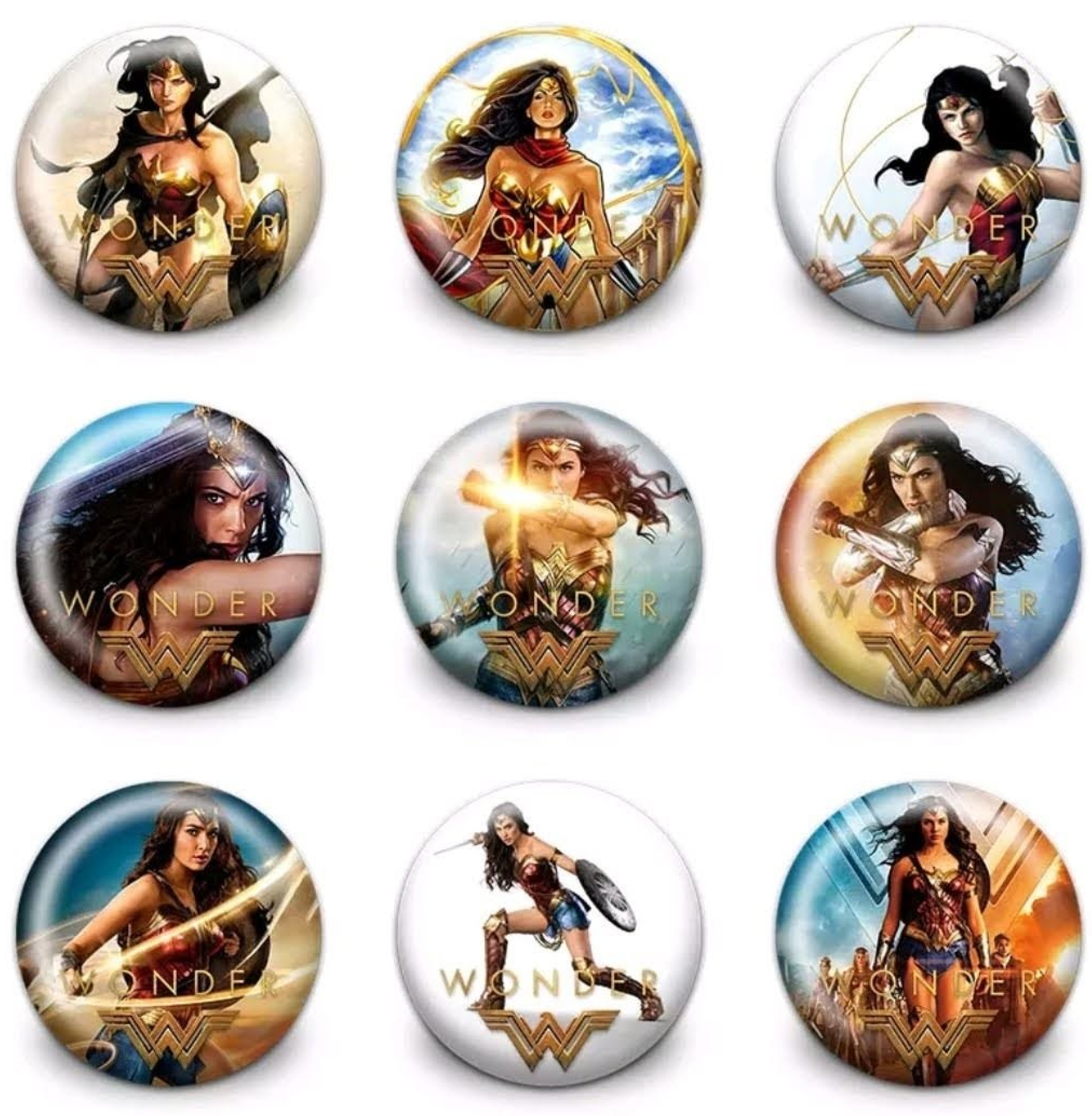 magneti personalizzabili regalini fine festa compleanno bambini wonder woman
