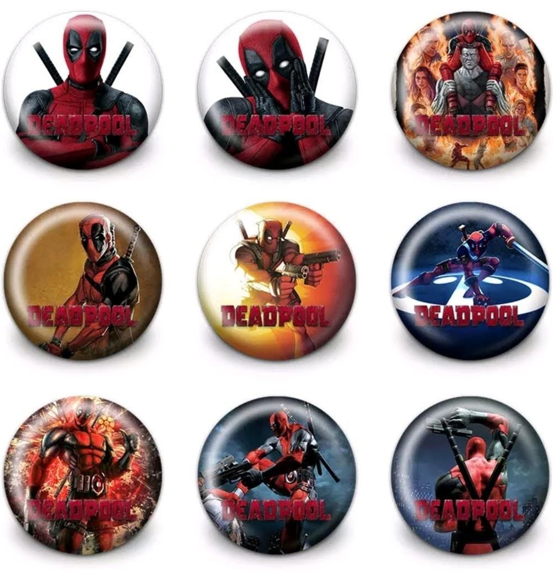 magneti personalizzabili regalini fine festa compleanno bambini deadpool