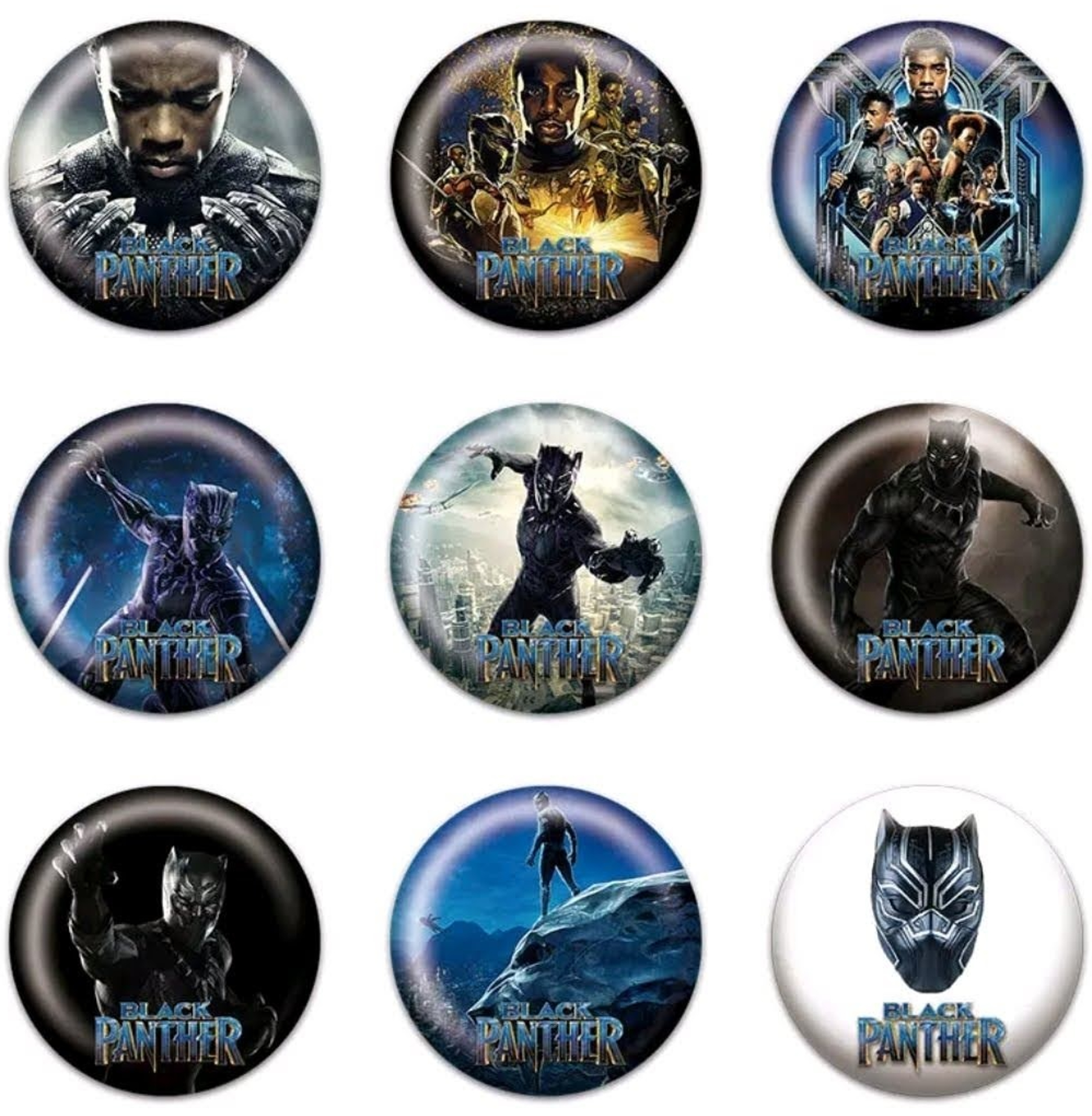 magneti personalizzabili regalini fine festa compleanno bambini black panther