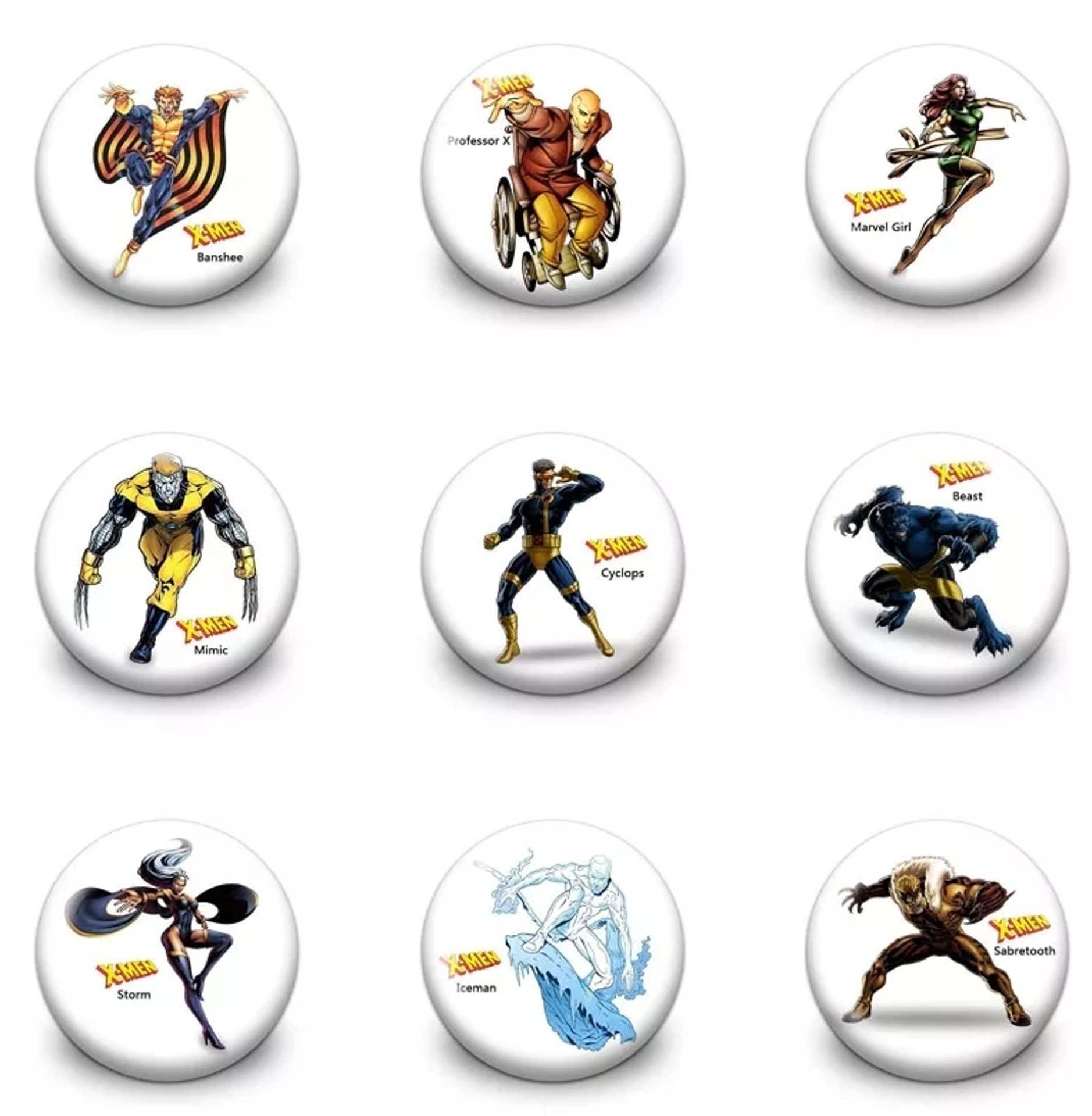 magneti personalizzabili regalini fine festa compleanno bambini x men