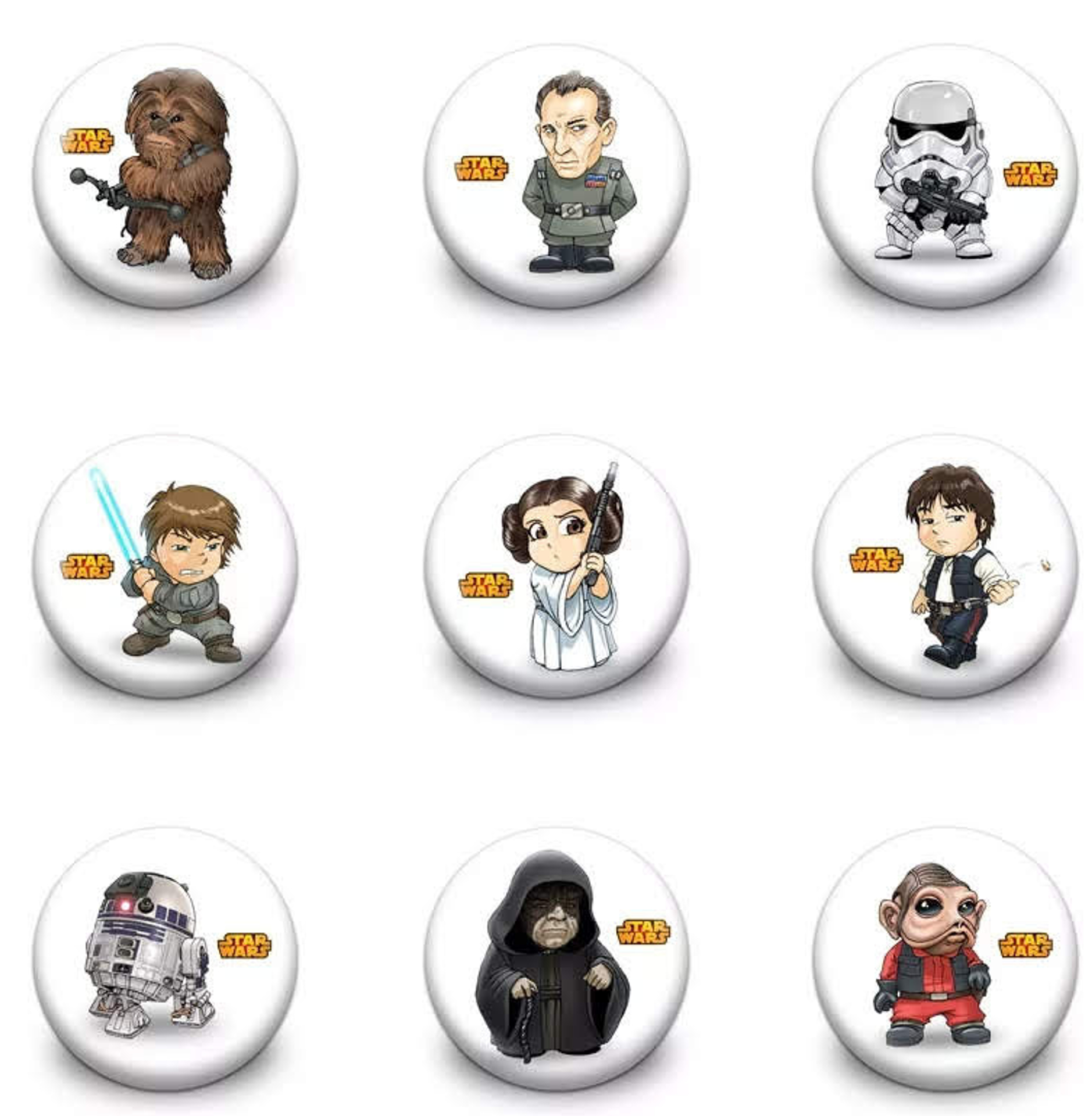 magneti personalizzabili regalini fine festa compleanno bambini star wars