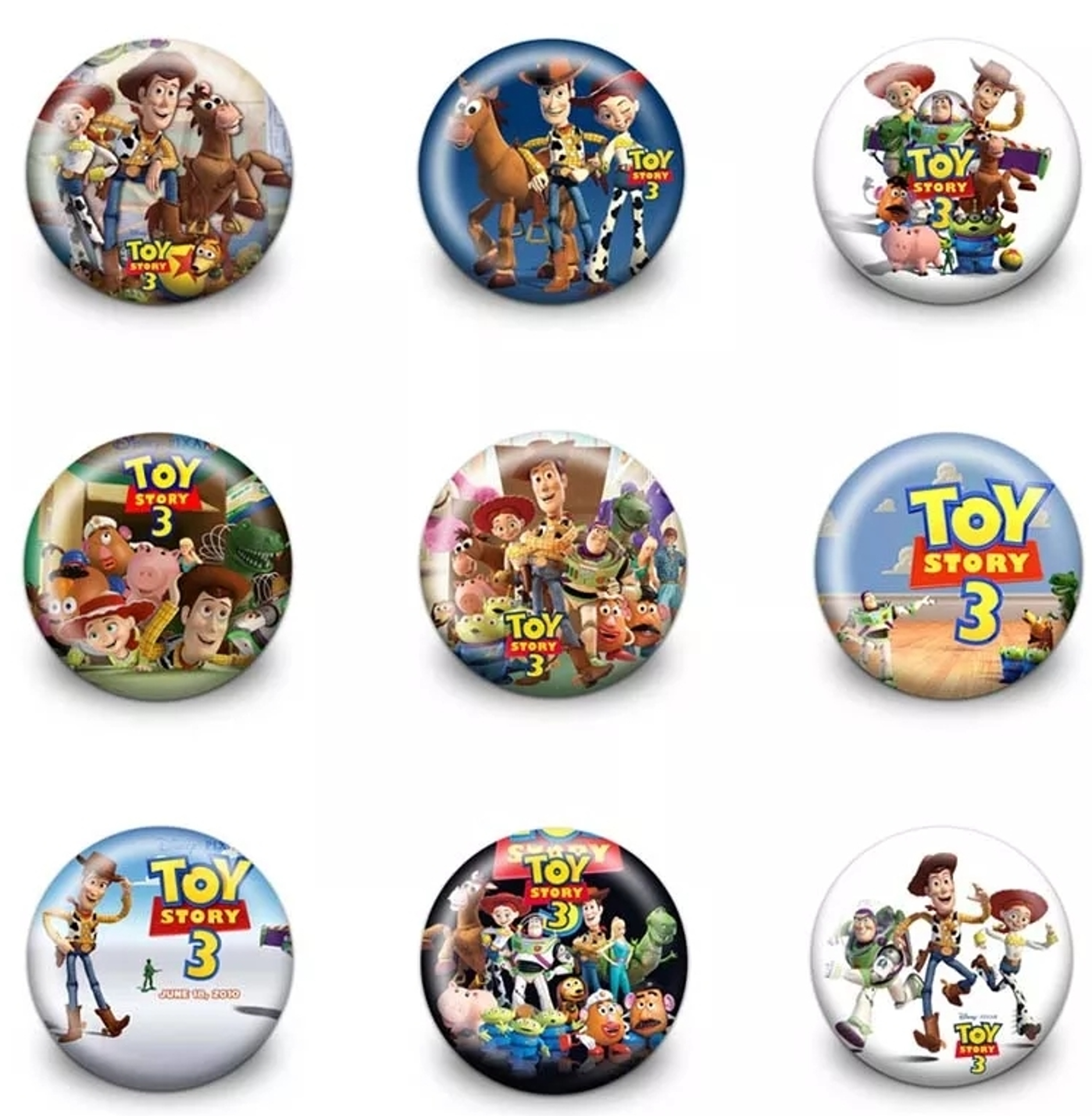 magneti personalizzabili regalini fine festa compleanno bambini toy story